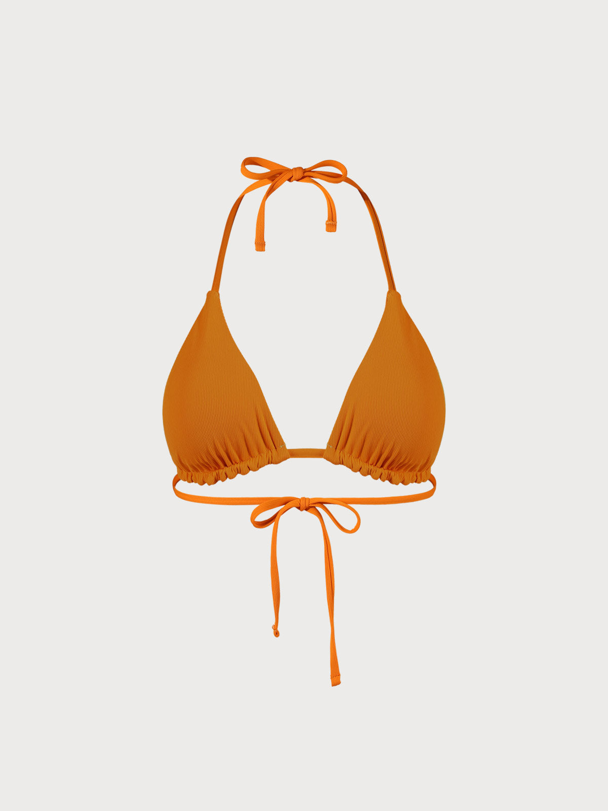 Orange Reversible Halter Triangle Bikini Top