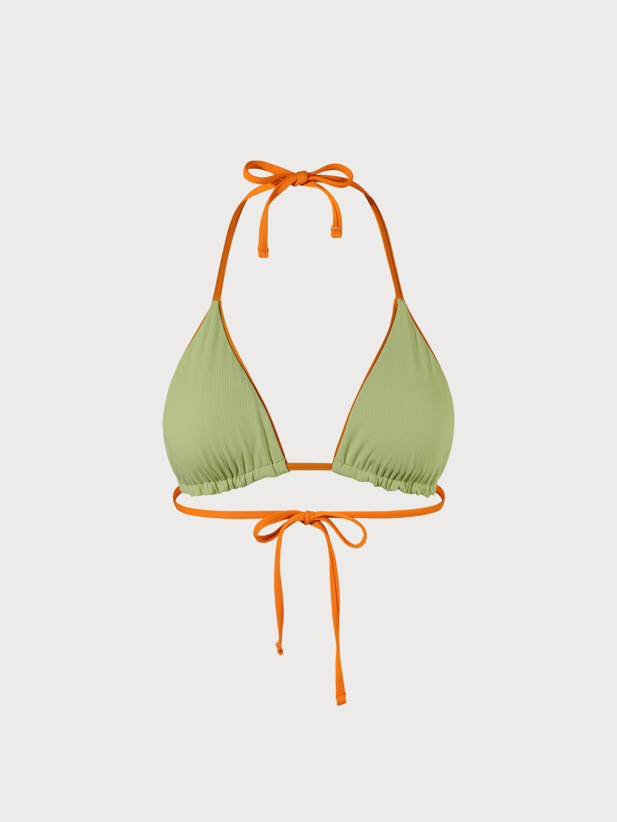 Orange Reversible Halter Triangle Bikini Top