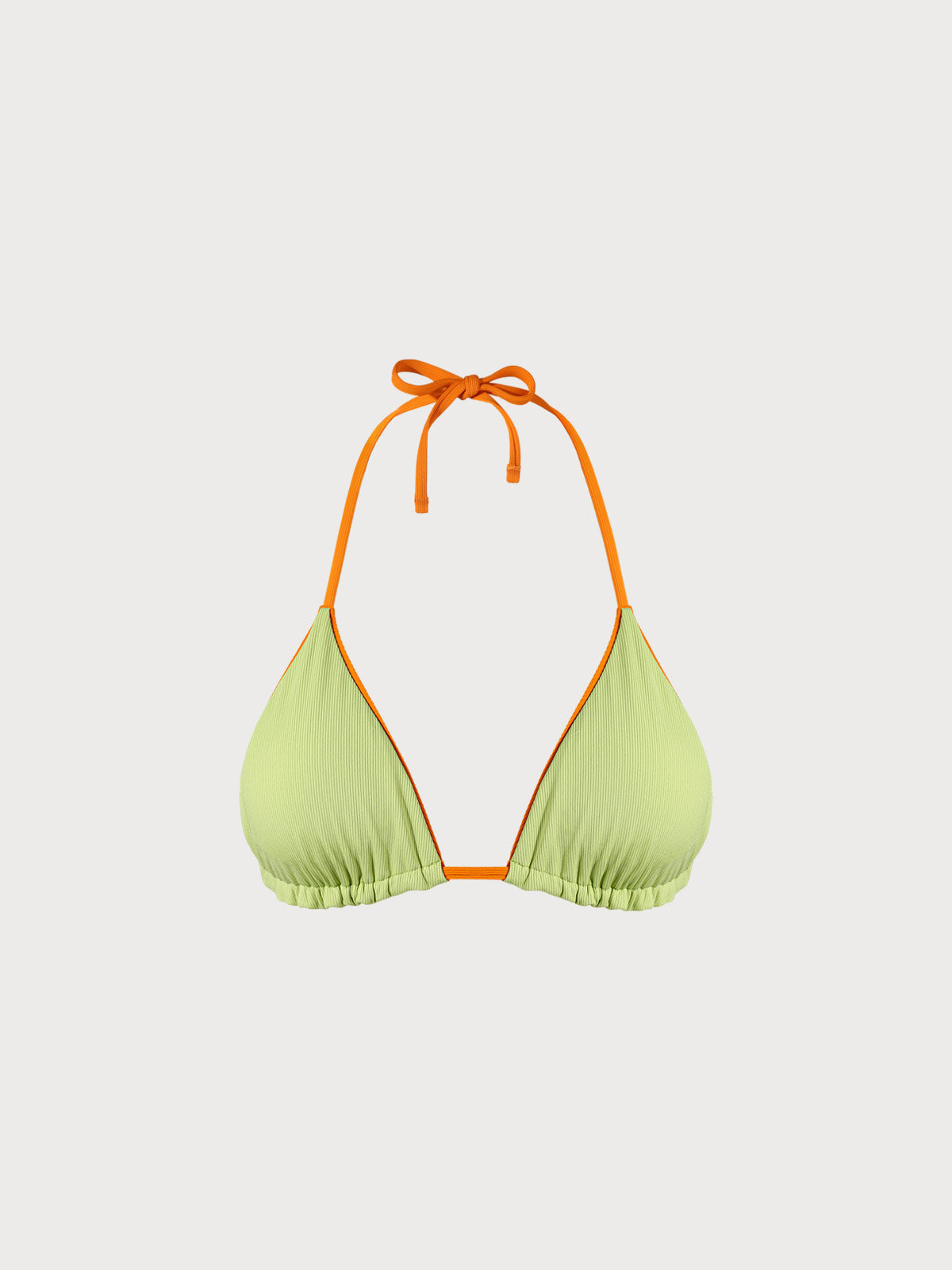 Orange Reversible Halter Triangle Bikini Top
