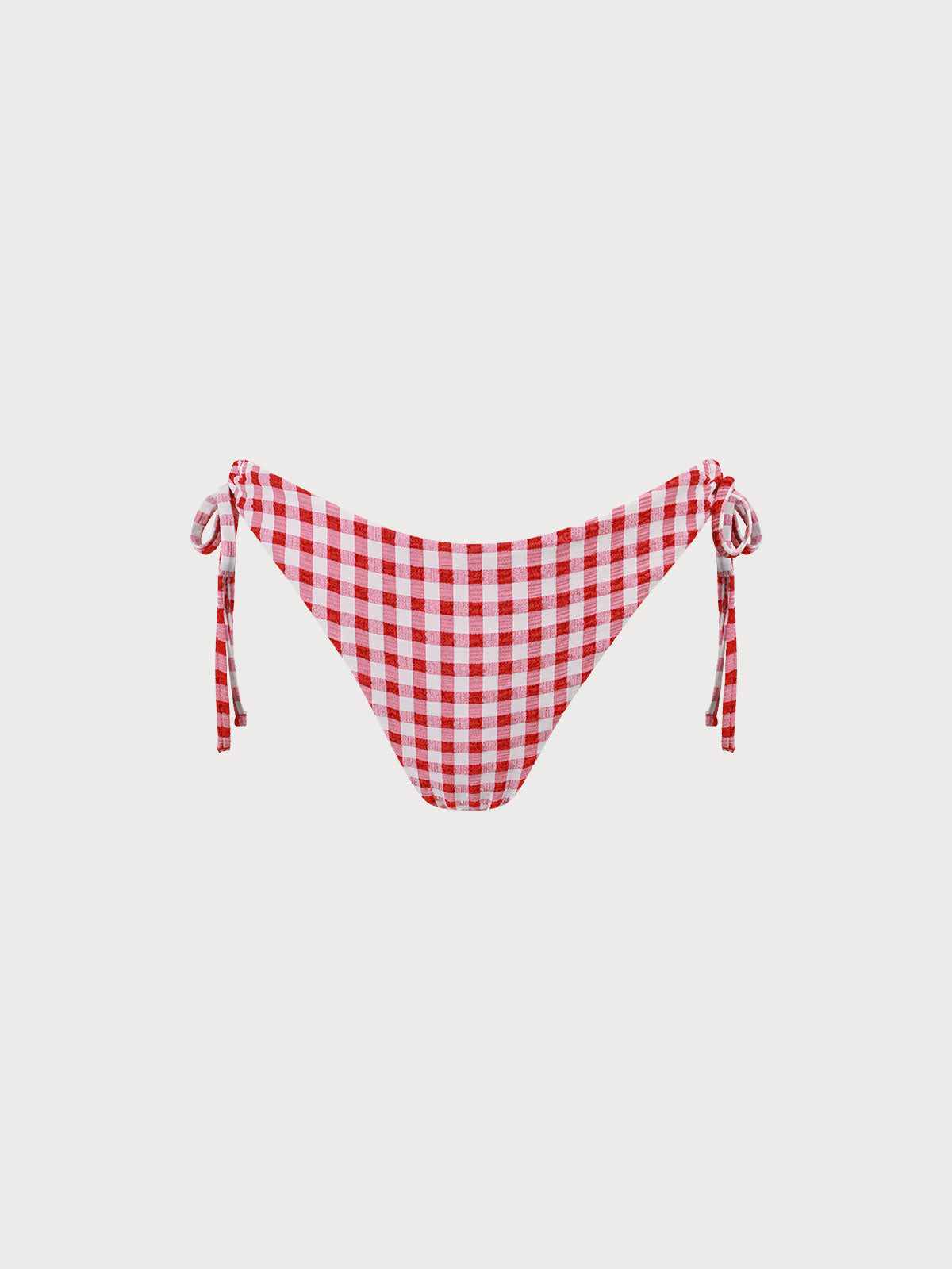 Red Gingham Tie Bikini Bottom
