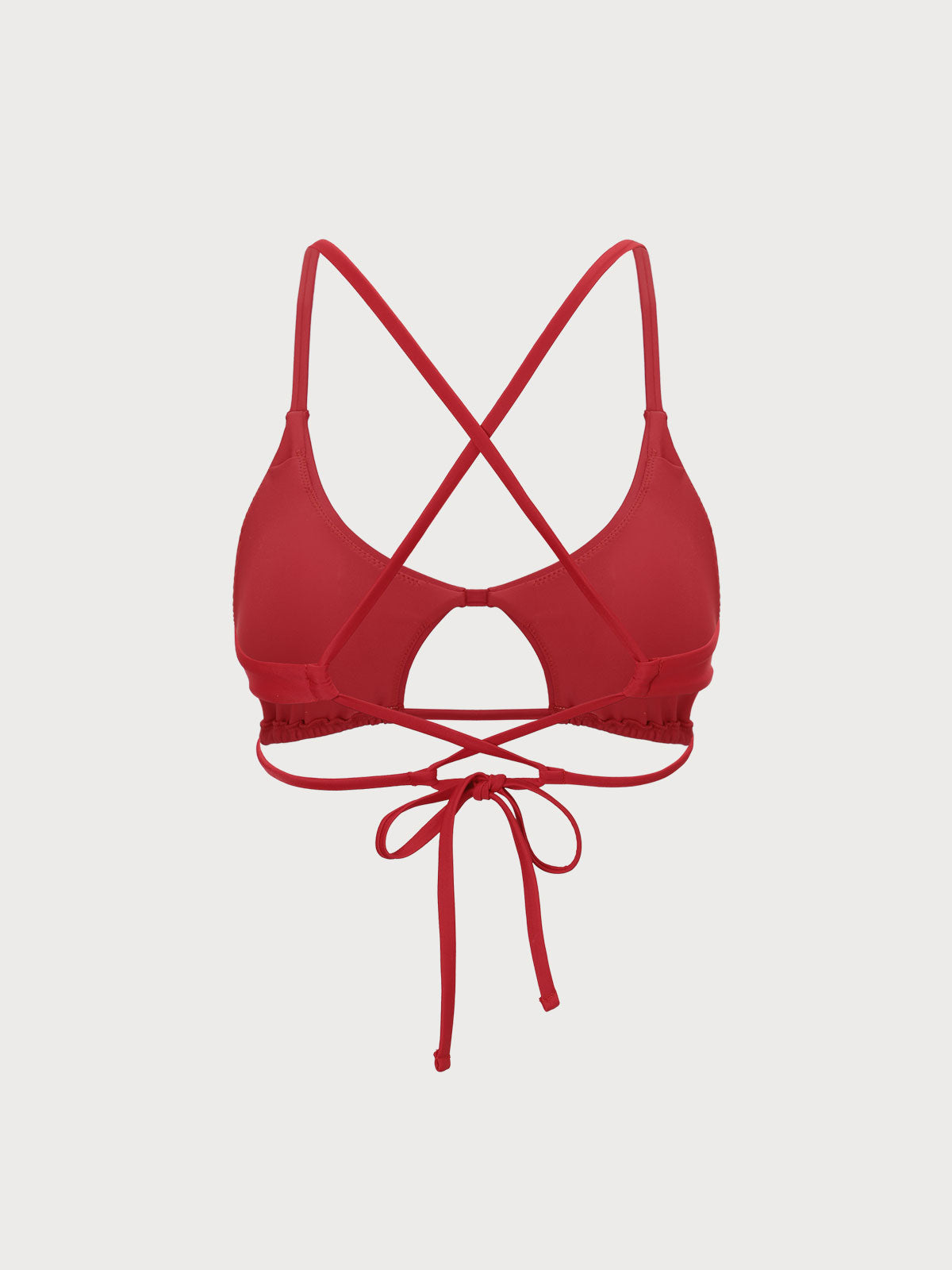 ECONYL® Red Cut Out Bikini Top