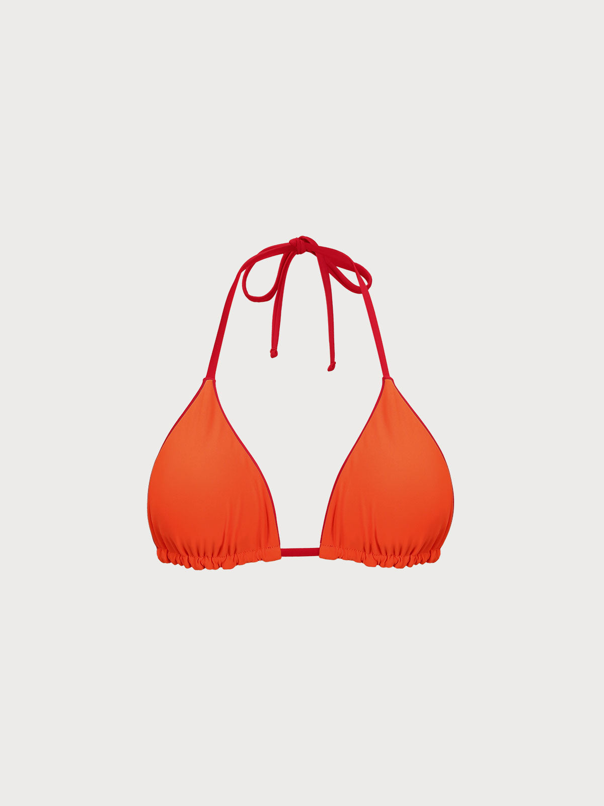 ECONYL® Red Reversible Halter Triangle Bikini Top