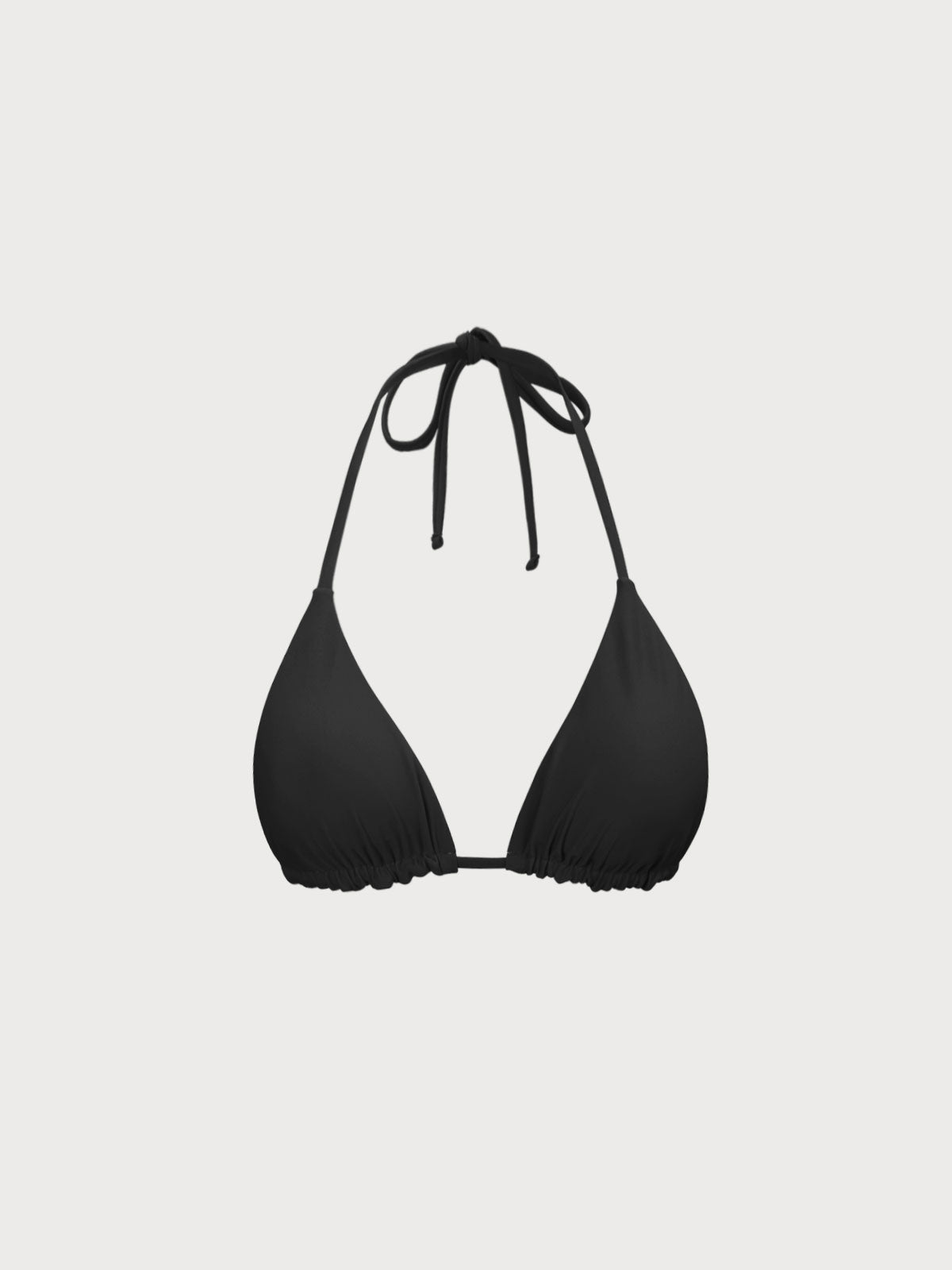 ECONYL® Black Halter Triangle Bikini Top