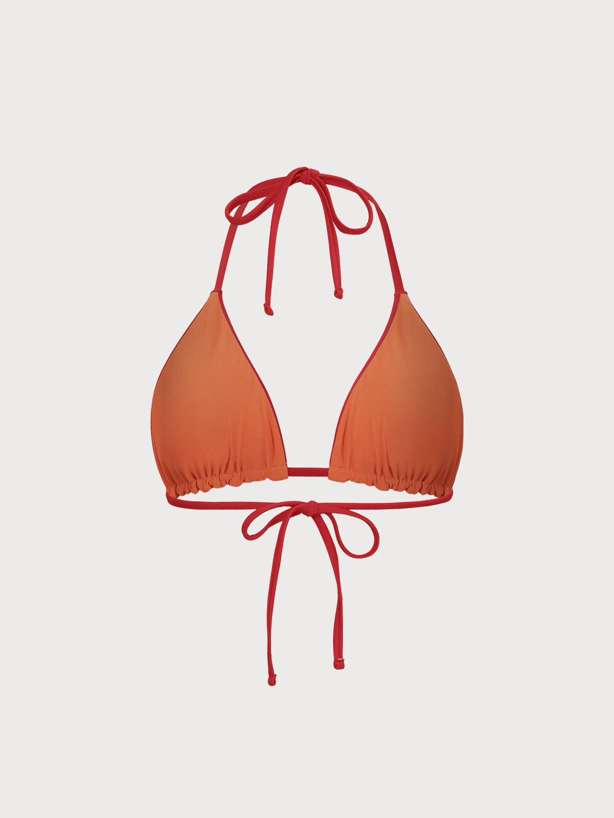 ECONYL® Red Reversible Halter Triangle Bikini Top