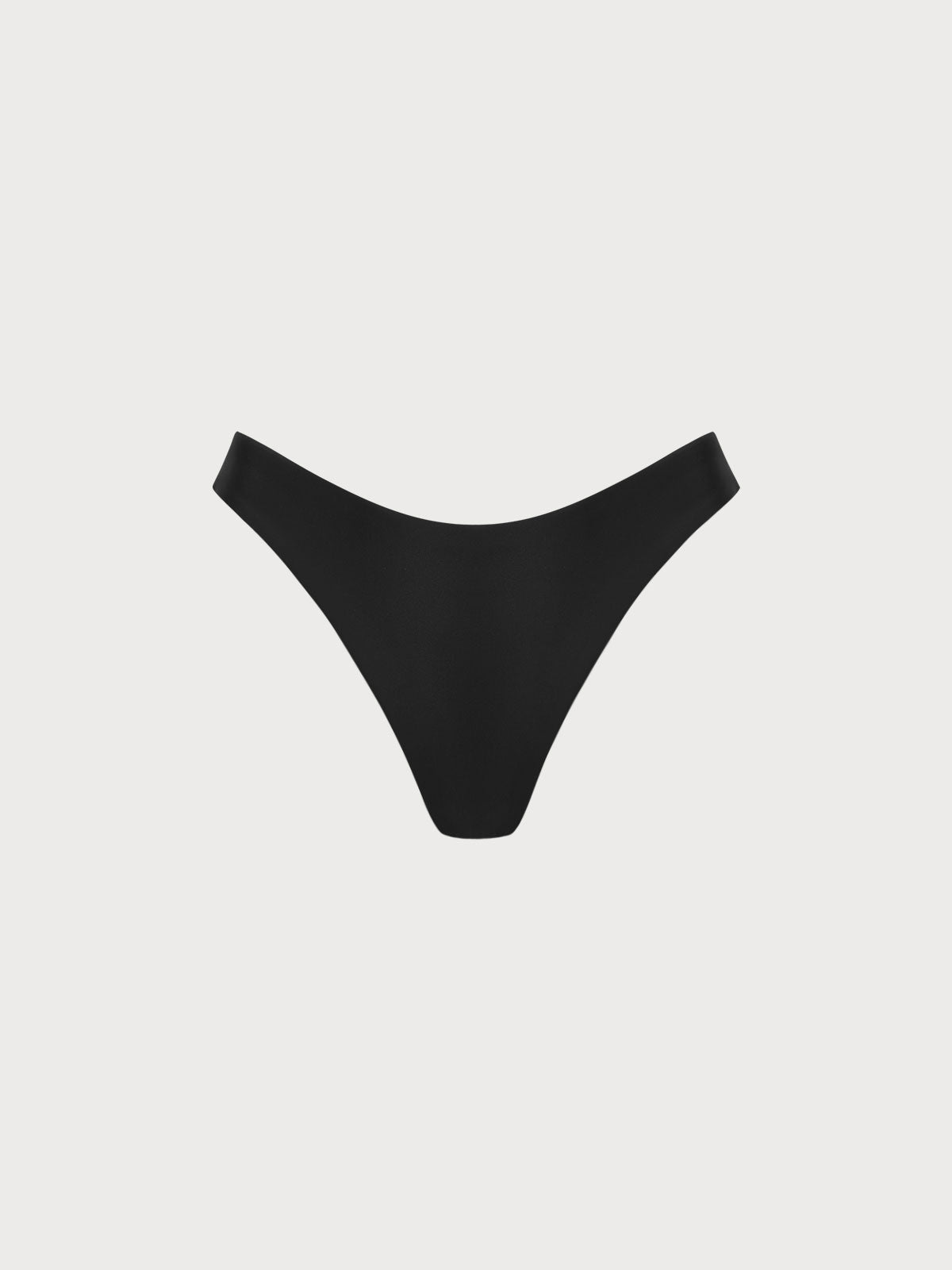 ECONYL® Black Solid Low Waisted Bikini Bottom