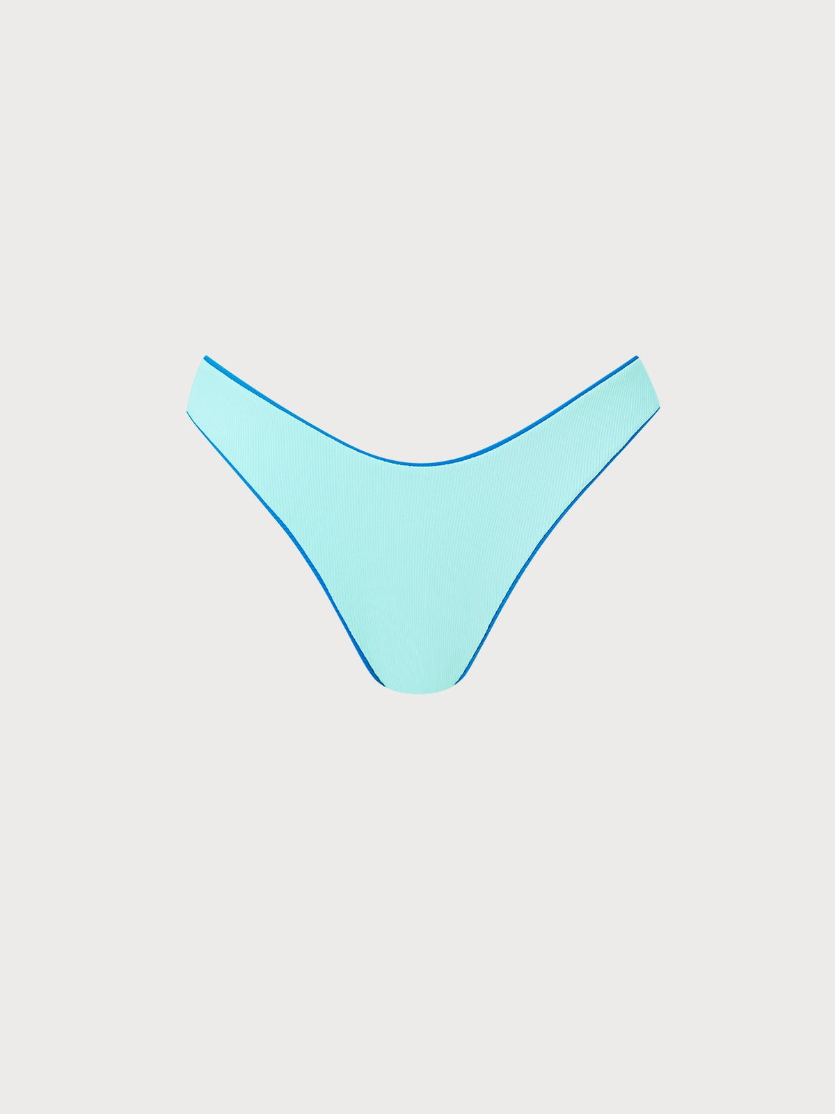 Blue Reversible Ribbed Bikini Bottom