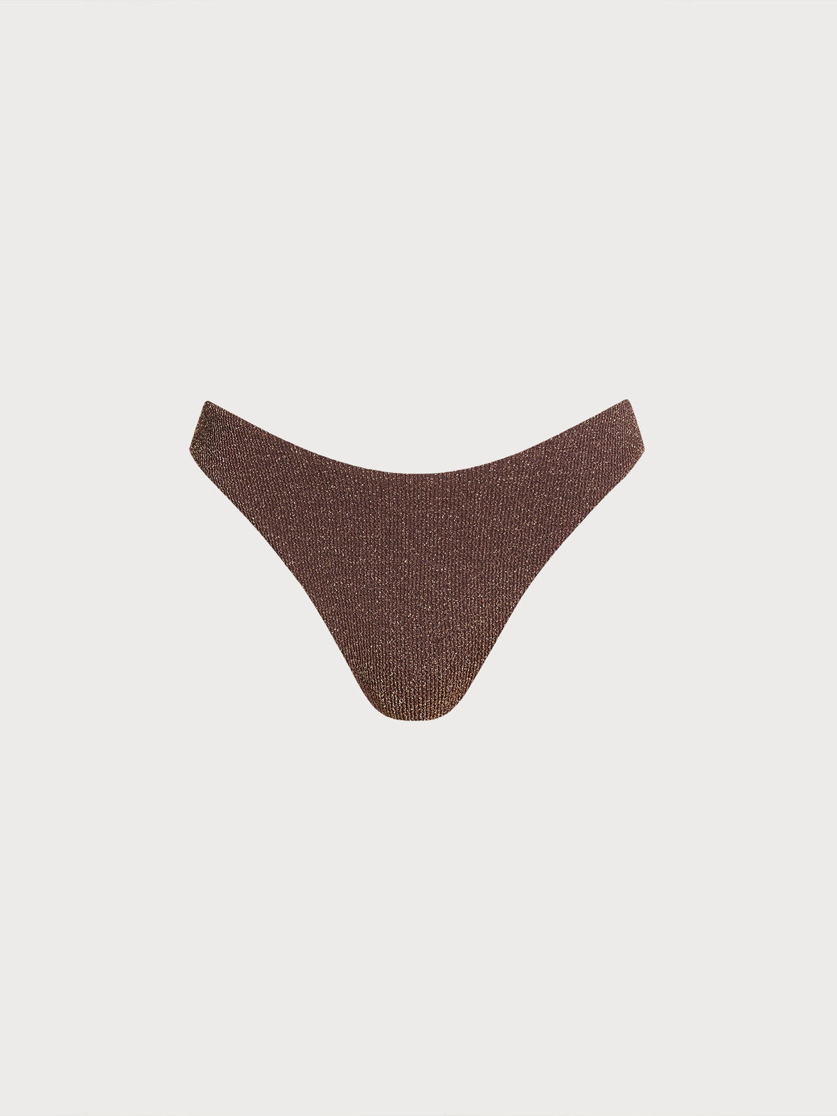Dark Coffee Lurex Bikini Bottom