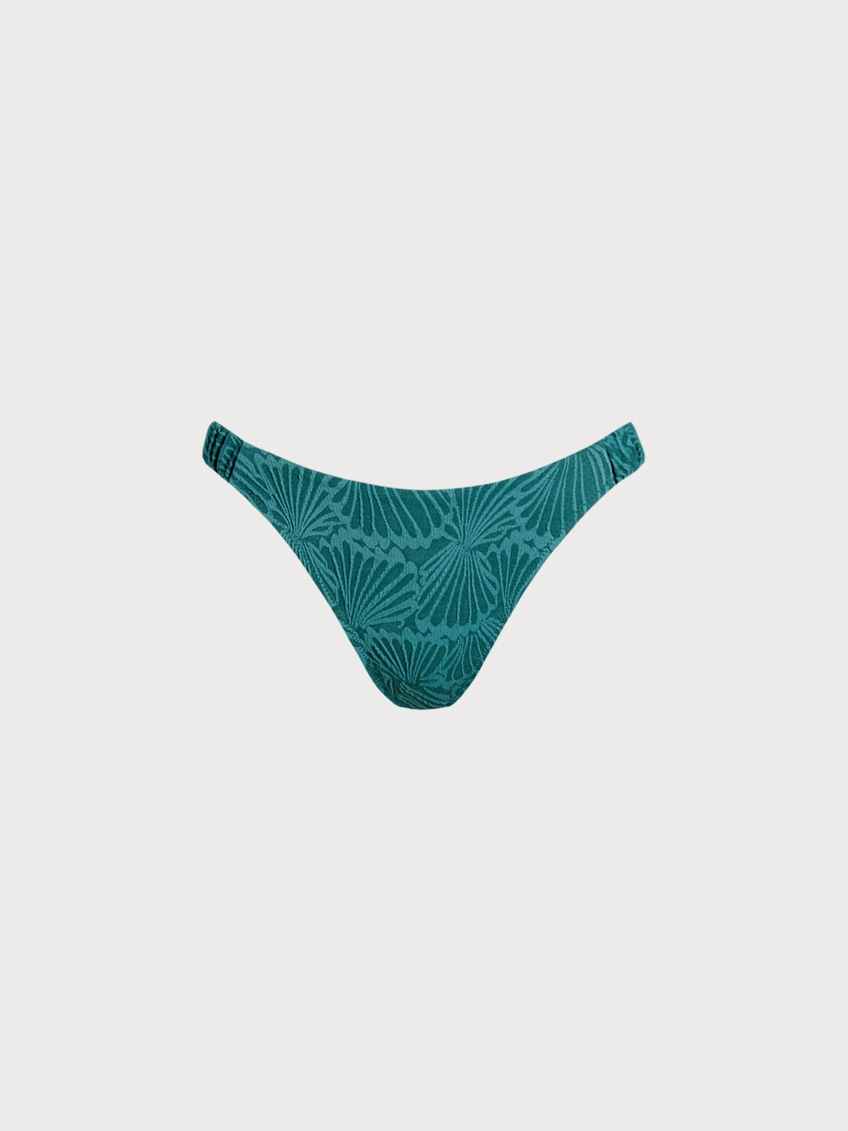 Dark Green Jacquard Elastic Bikini Bottom