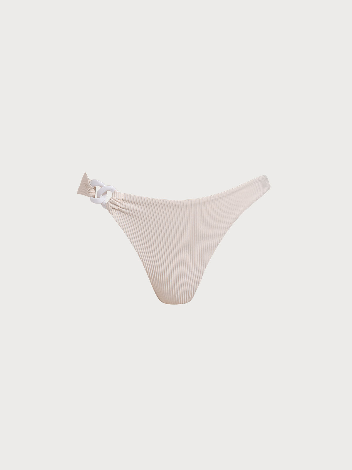 Off White Buckle Bikini Bottom