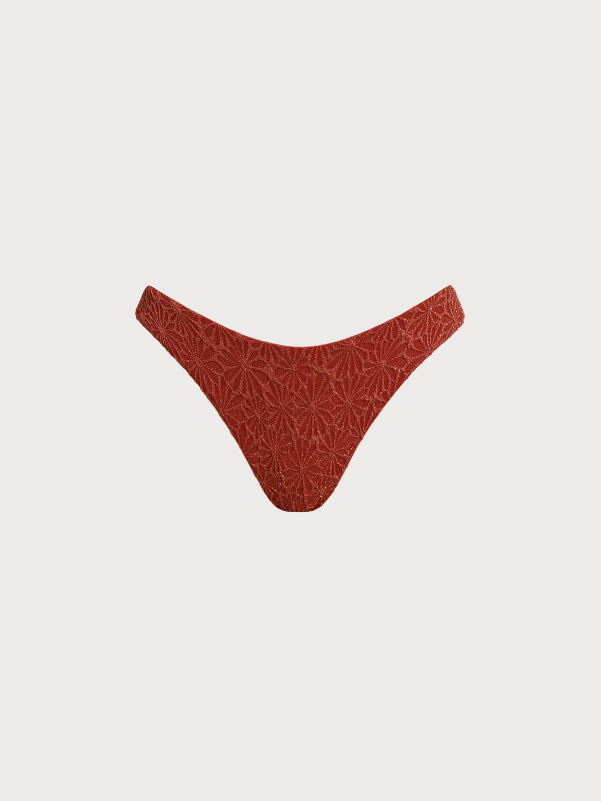 Orange Textured Bikini Bottom