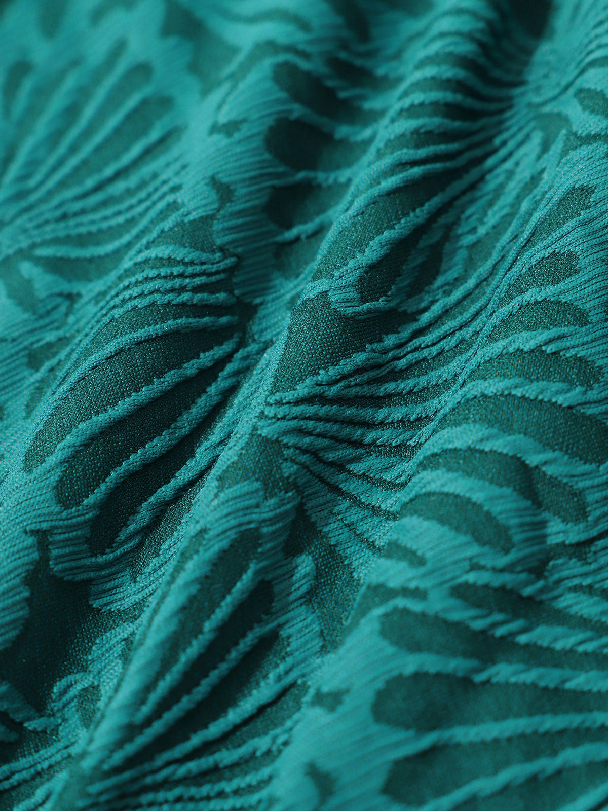 Dark Green Jacquard Elastic Bikini Bottom