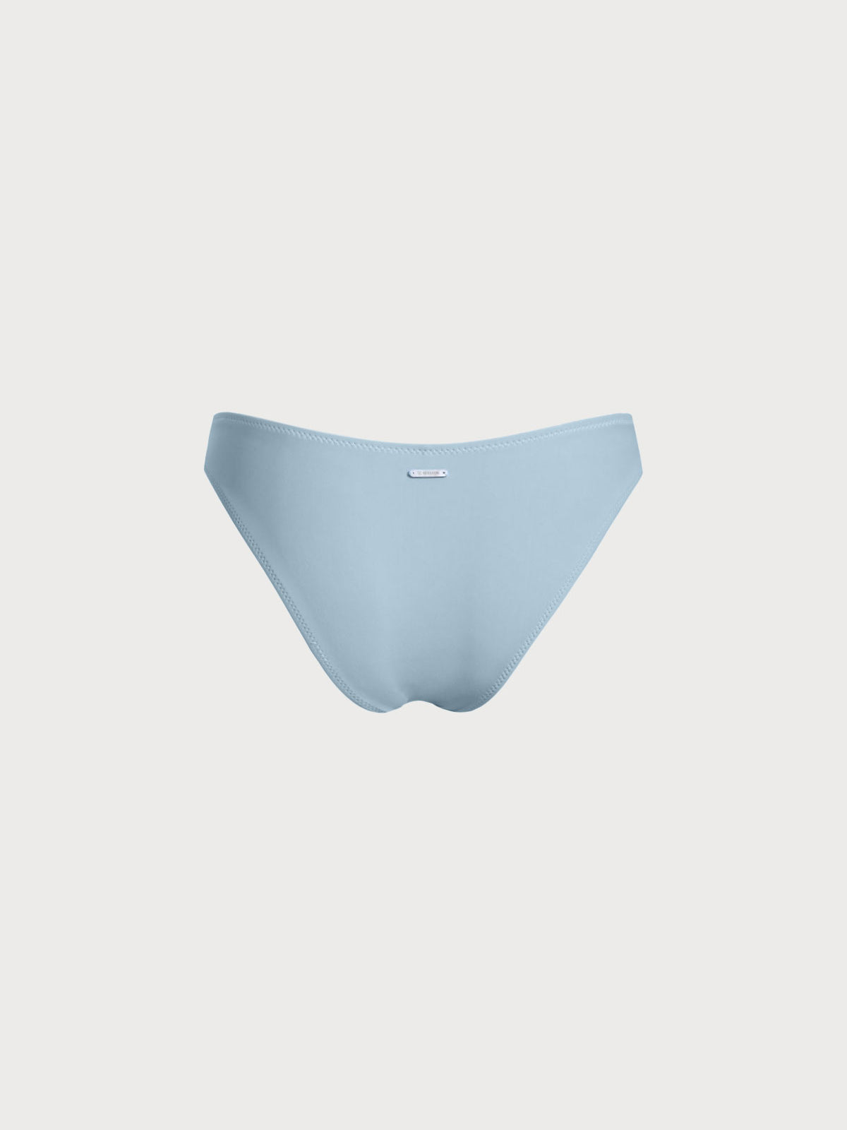 Light Blue Solid Moderate Coverage Bikini Bottom