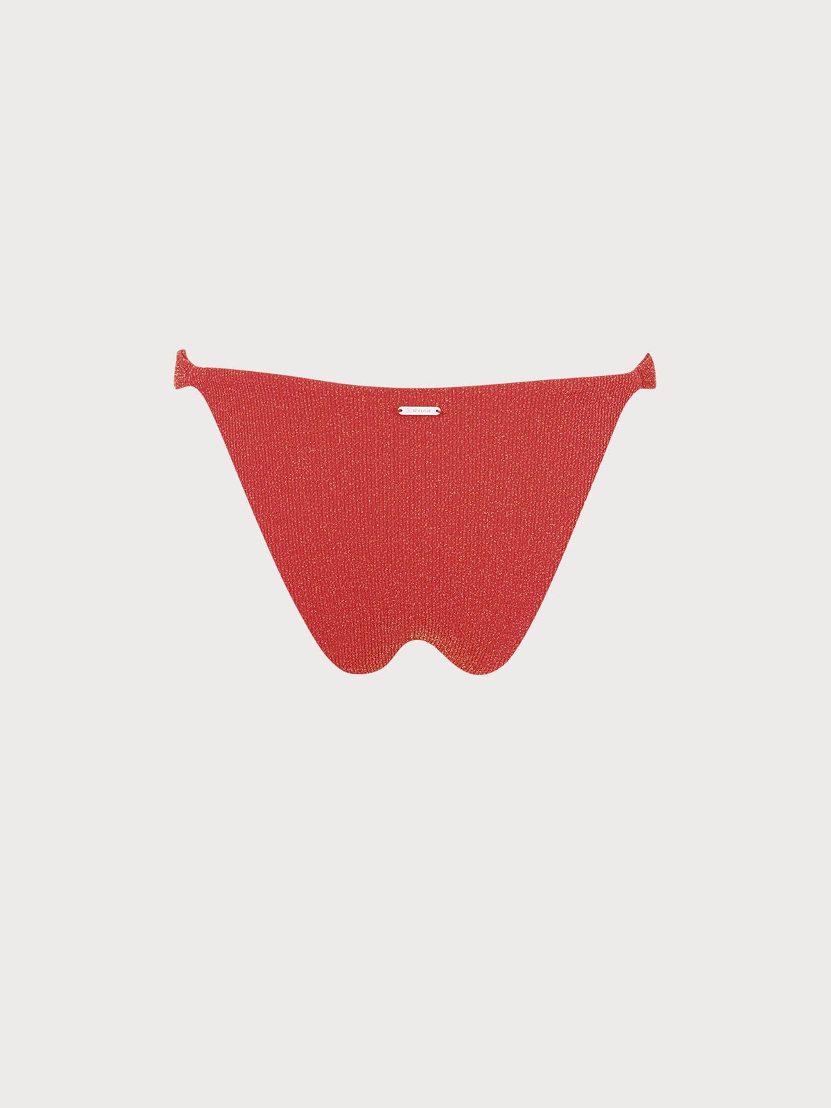 Red Glitter Gold-Accented Bikini Bottom