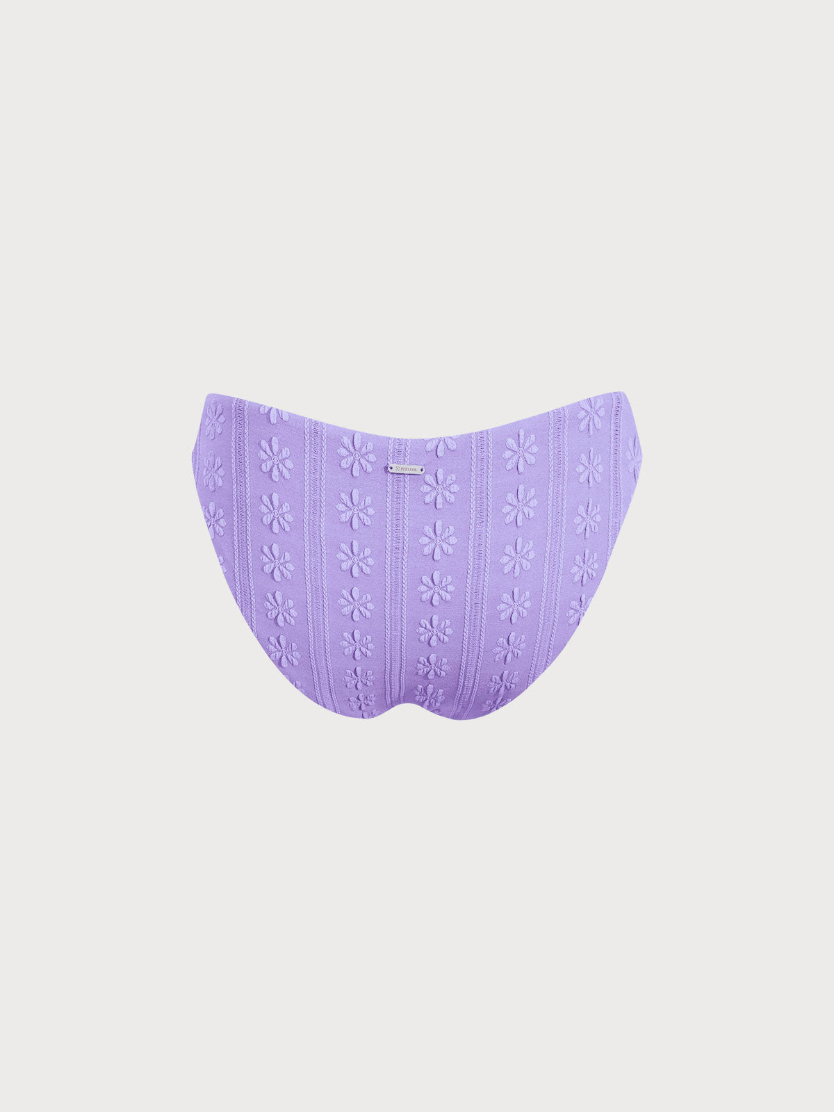 Purple Jacquard V Cut Bikini bottom
