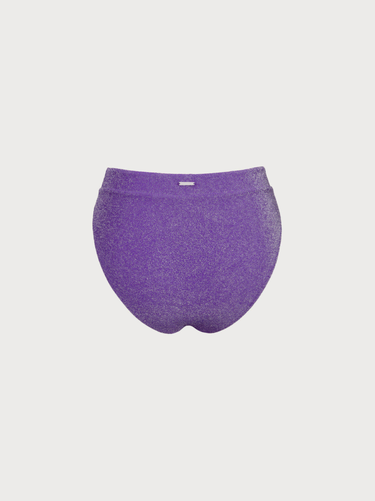 Purple Lurex V Cut Full Coverage Bikini Bottom