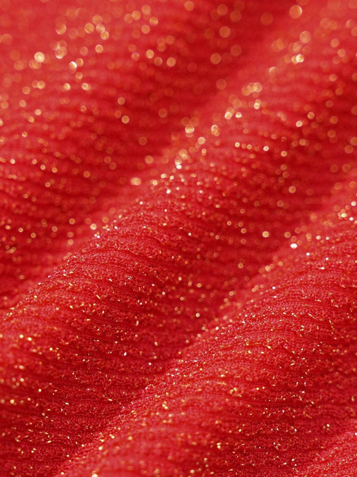 Red Glitter Gold-Accented Bikini Bottom