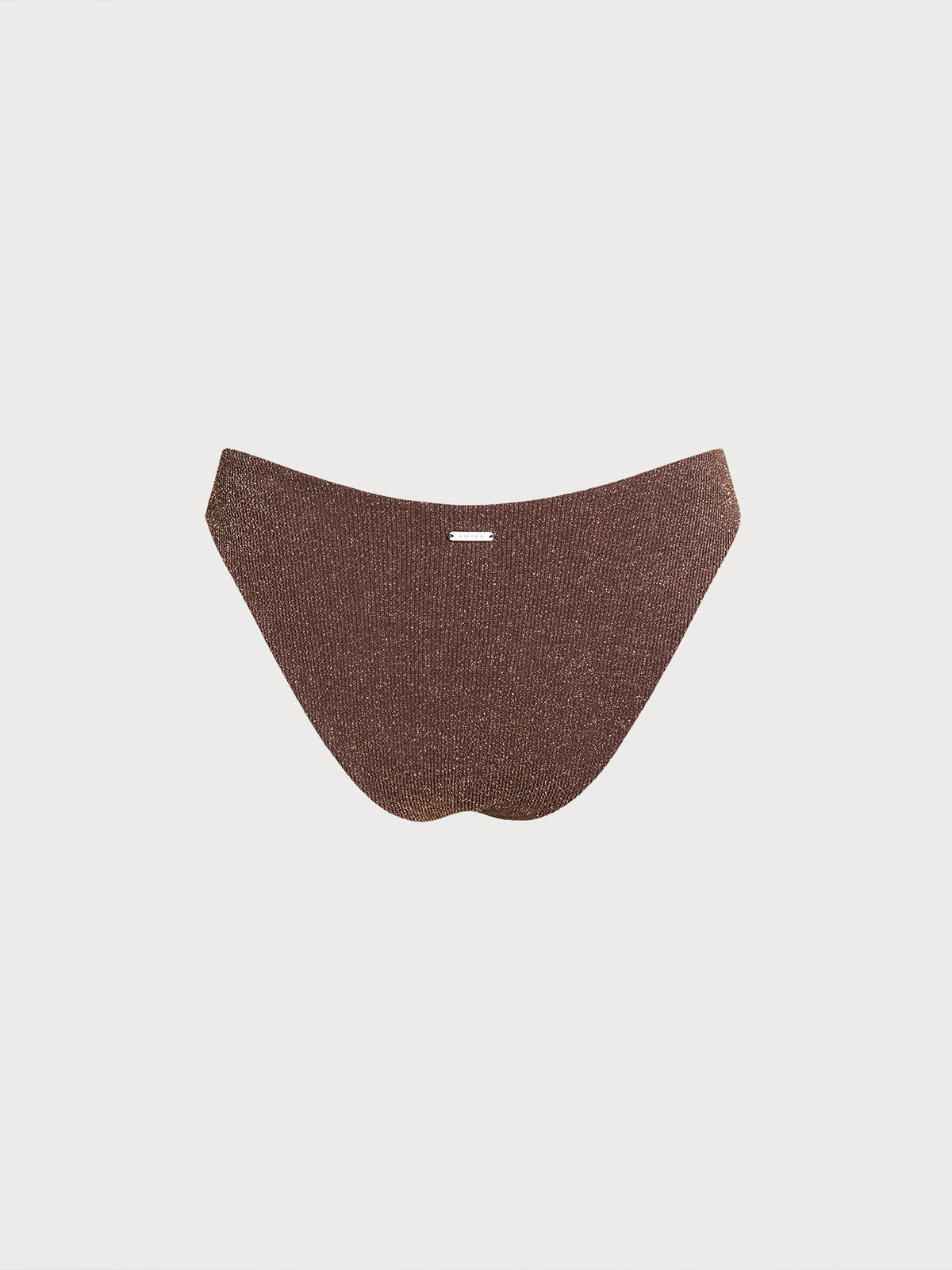 Dark Coffee Lurex Bikini Bottom