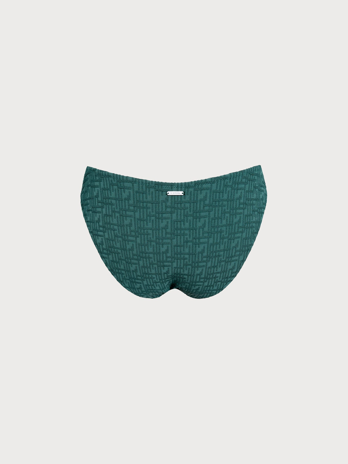 Green Textured Monogram Bikini Bottom