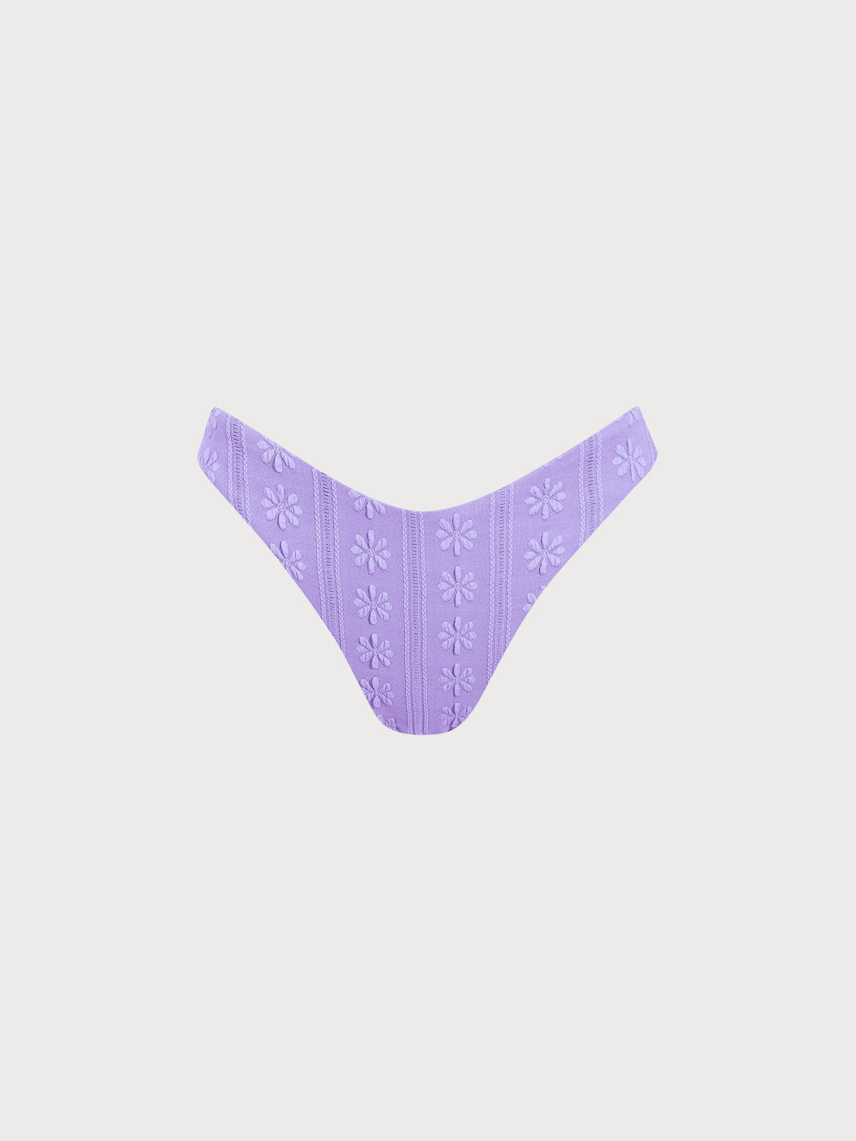 Purple Jacquard V Cut Bikini bottom
