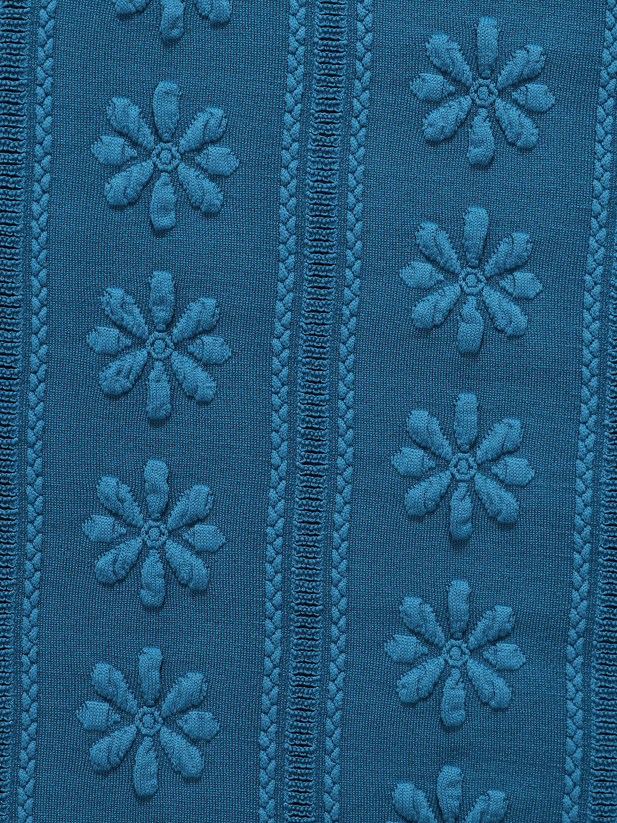 Blue Floral Jacquard Bikini Bottom