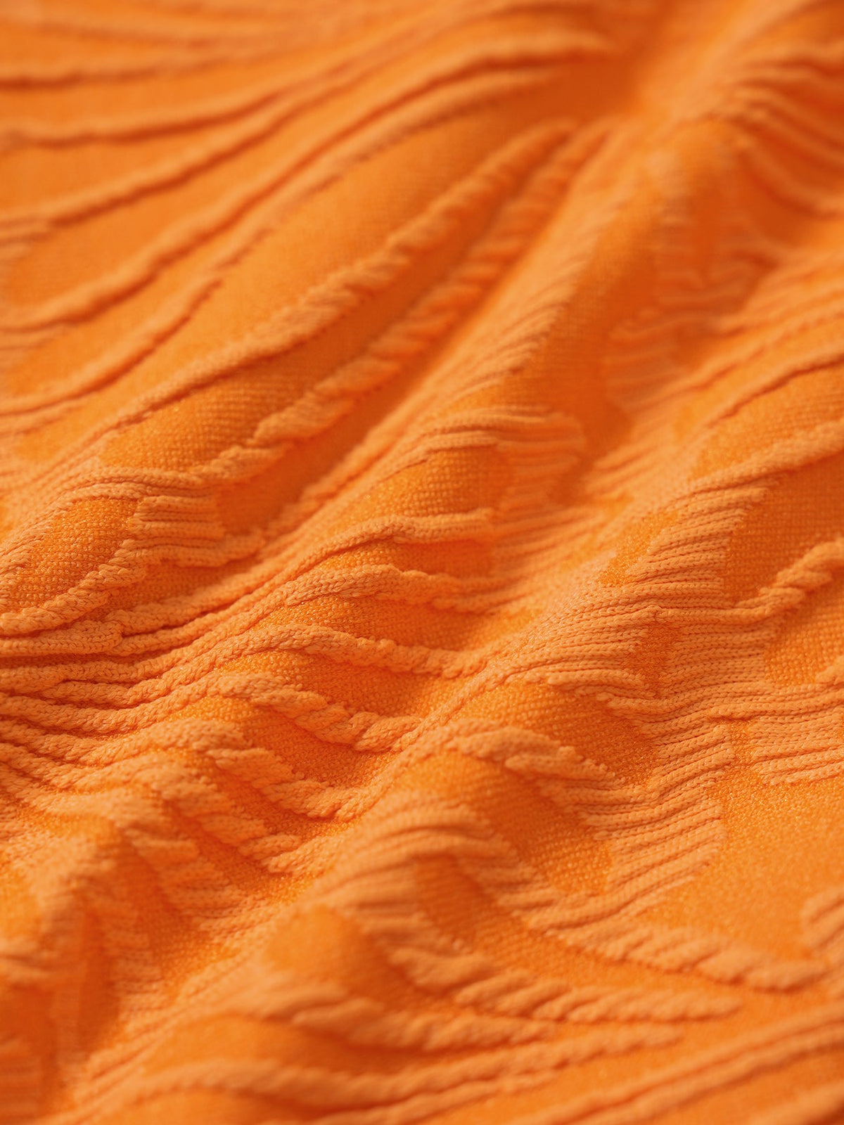 Orange Textured O-Ring Bikini Bottom