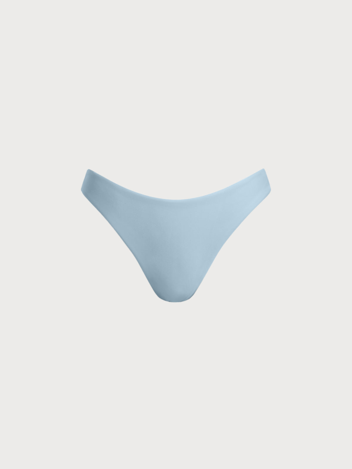 Light Blue Solid Moderate Coverage Bikini Bottom