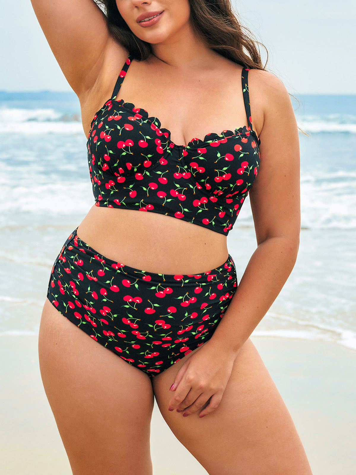 Cherry Plus Size Bikini Bottom