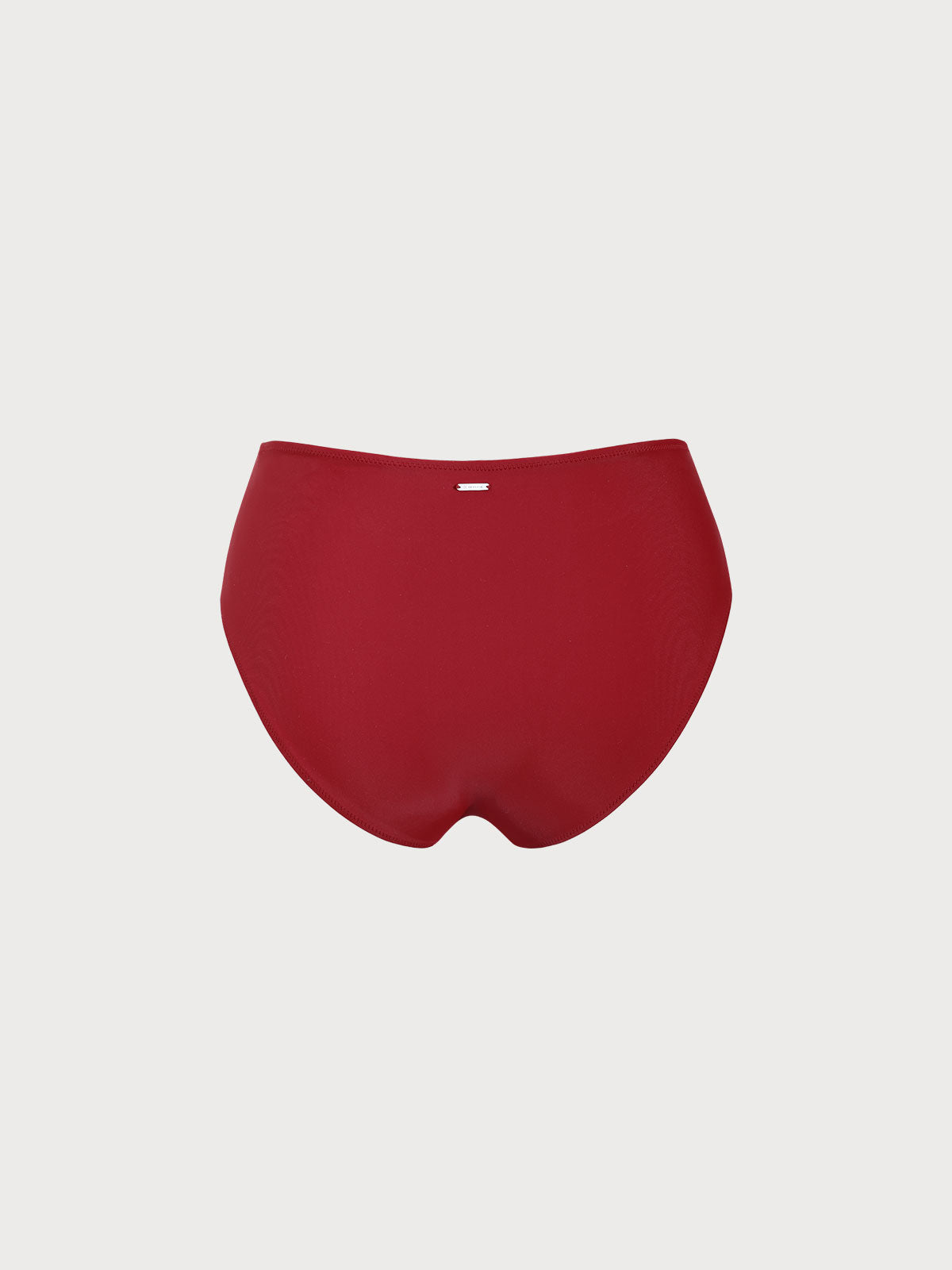 Red Ruched Plus Size Bikini Bottom