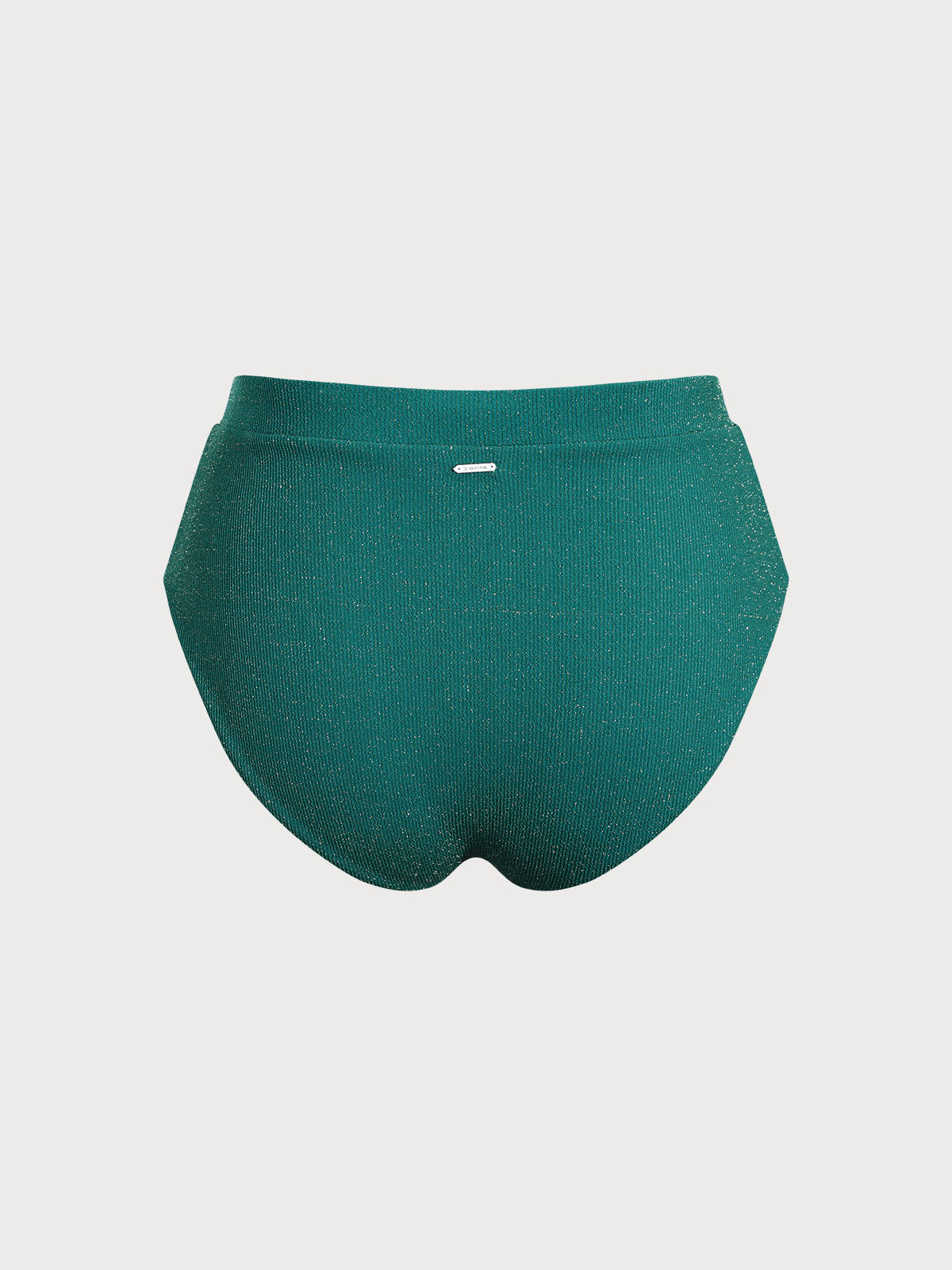 Green Lurex Plus Size Bikini Bottom