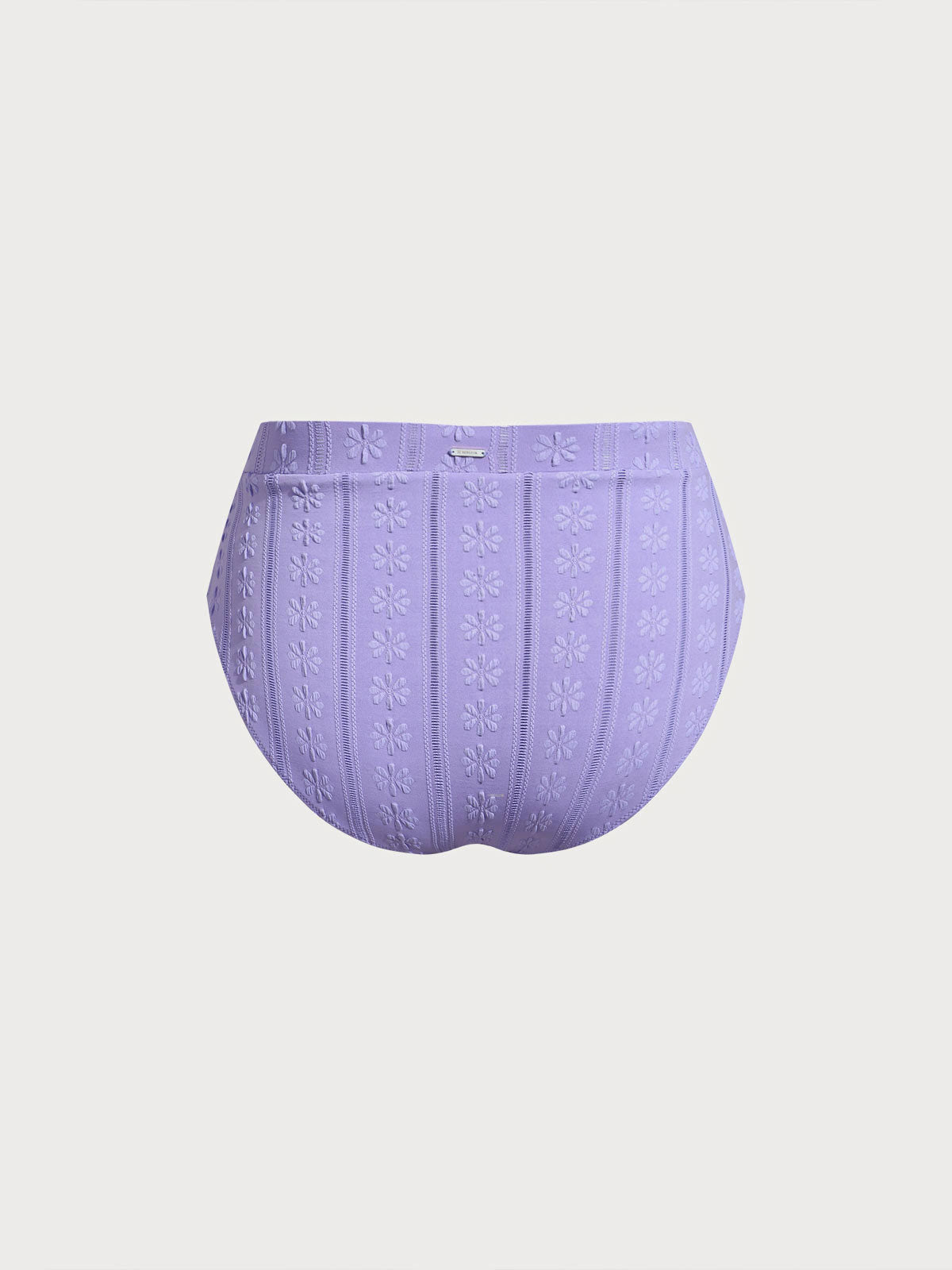 Purple Jacquard Plus Size Bikini Bottom