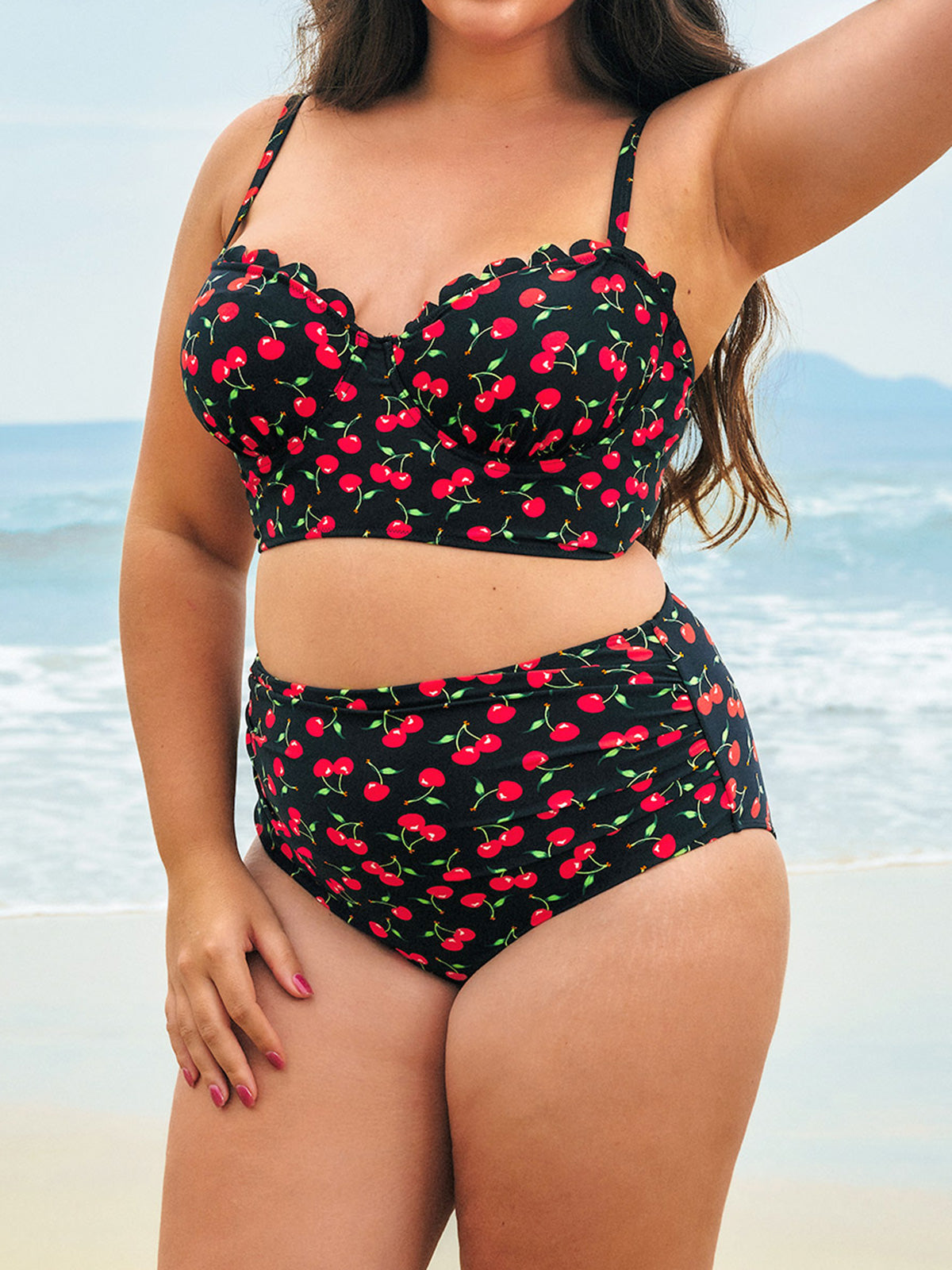 Cherry Plus Size Bikini Bottom