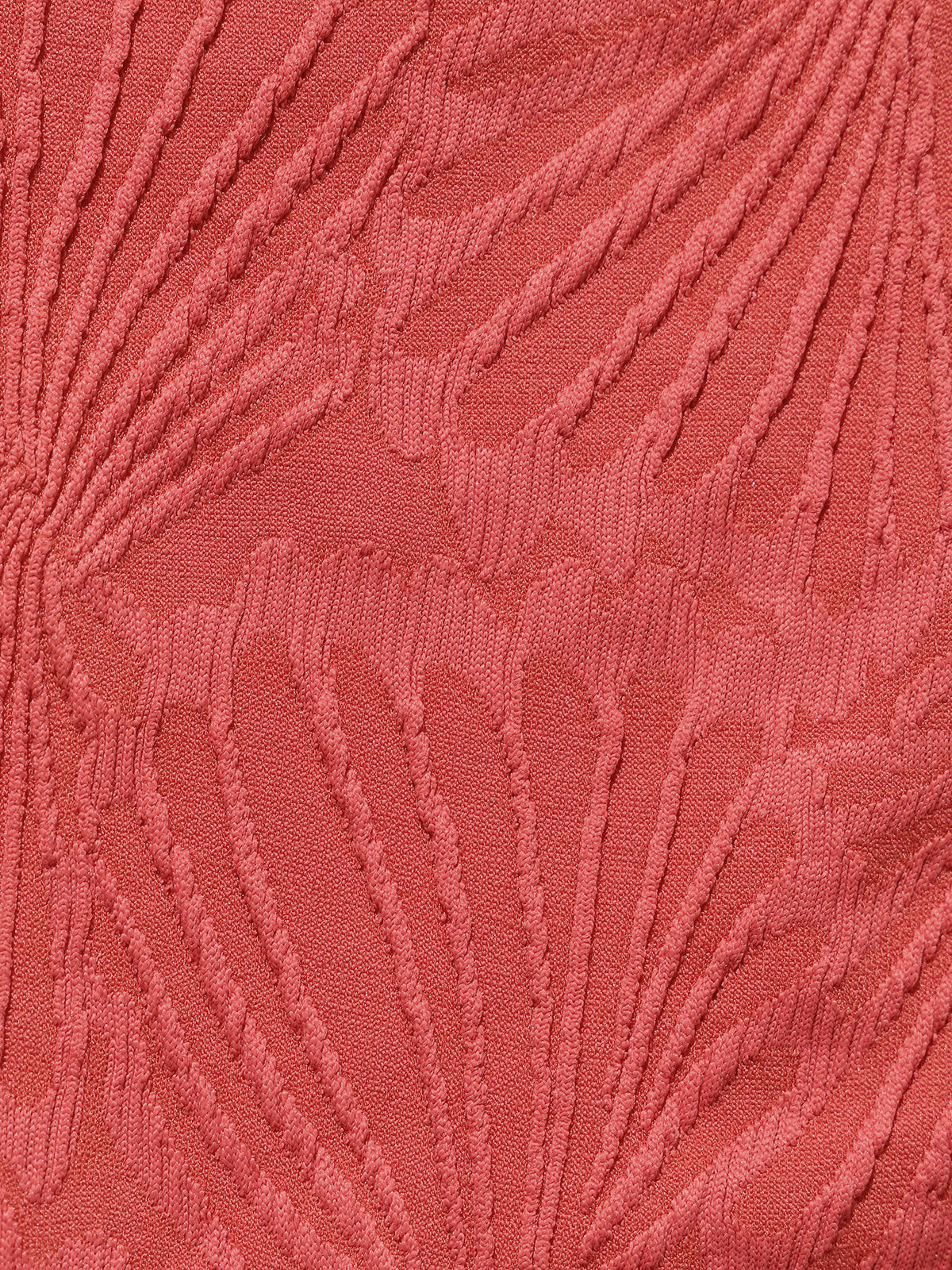 Red Jacquard V Cut Plus Size Bikini Bottom