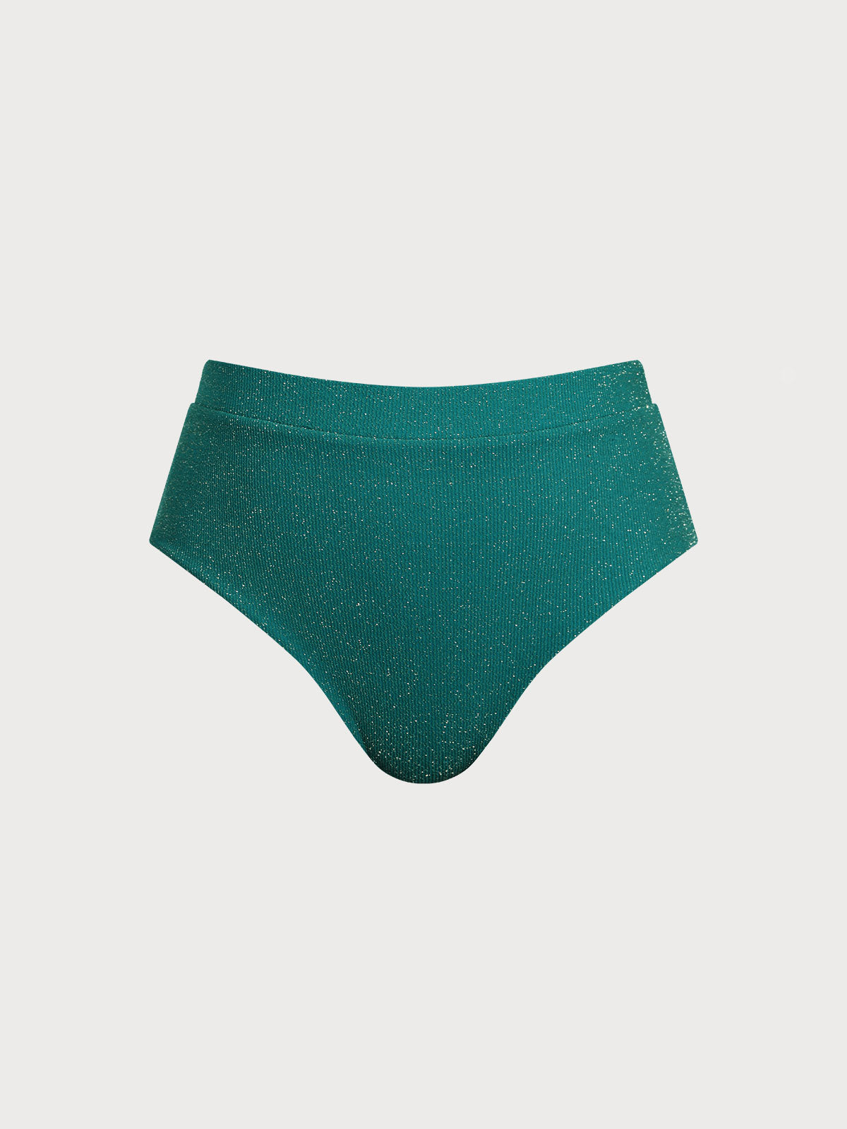 Green Lurex Plus Size Bikini Bottom