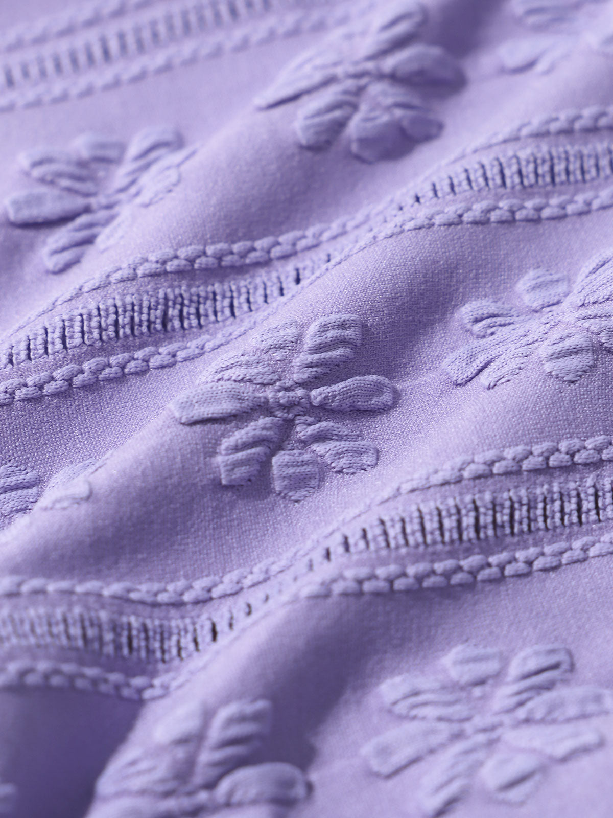Purple Jacquard Plus Size Bikini Bottom