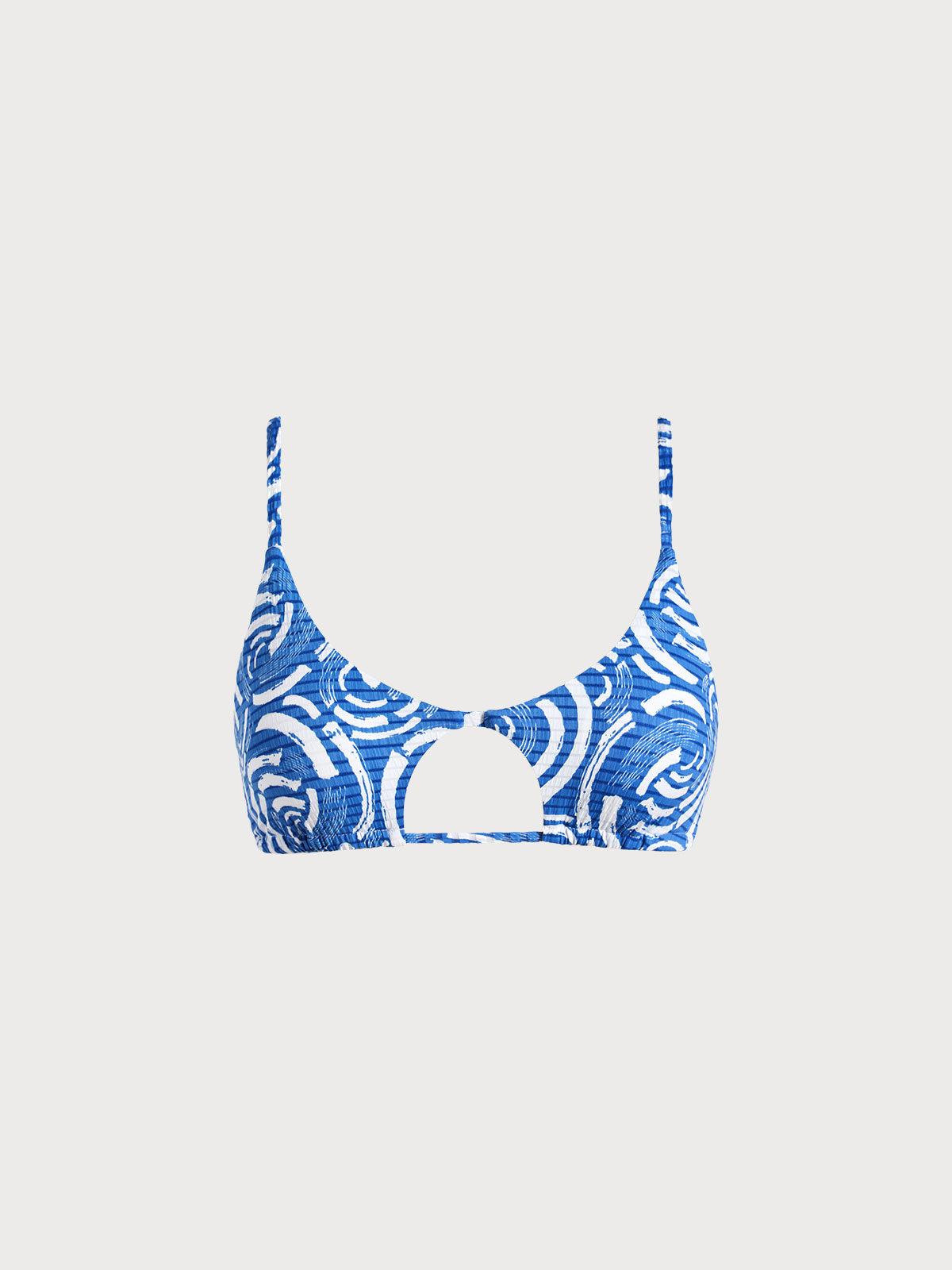 Blue Wave Cut Out Bikini Top