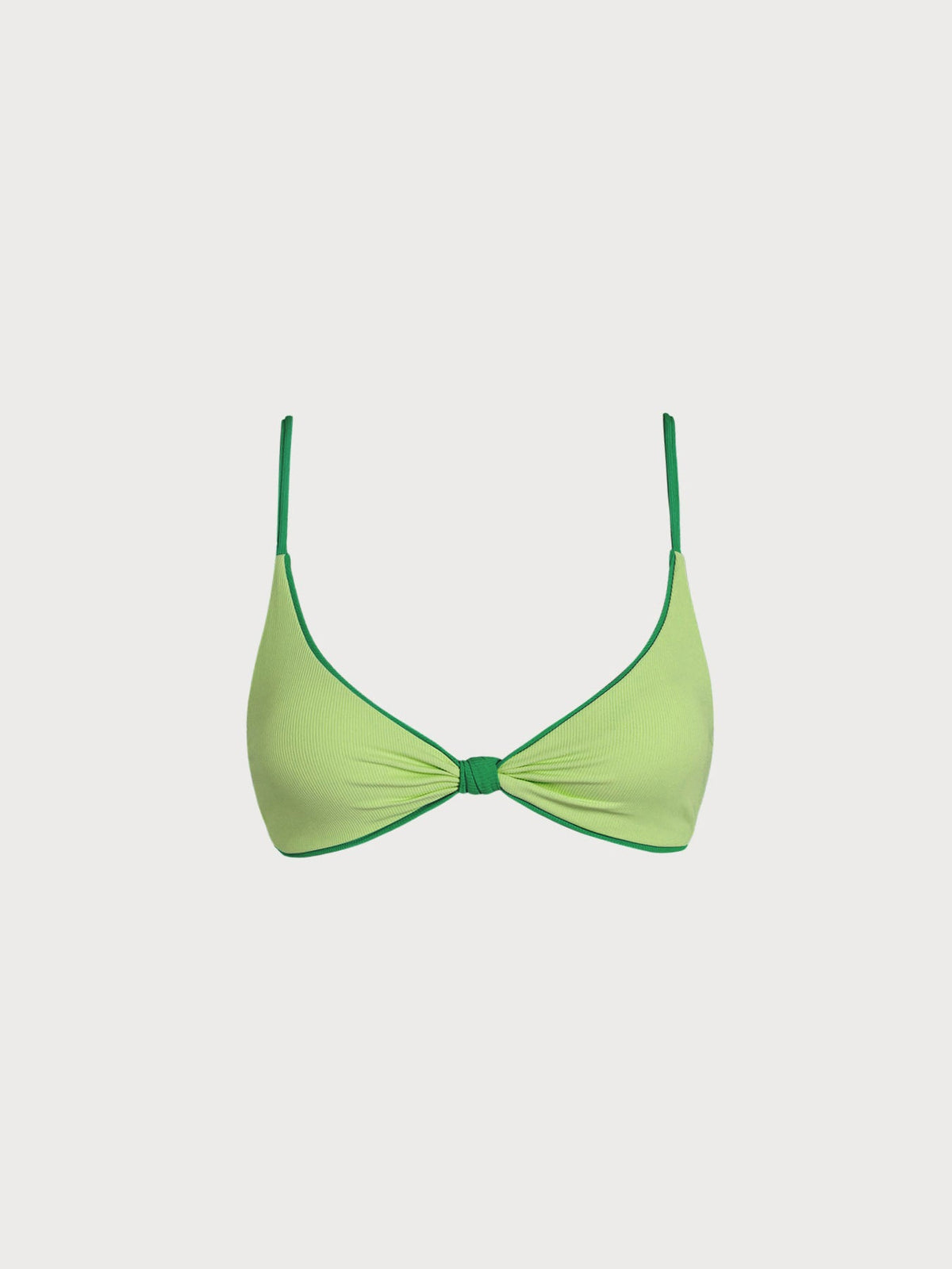 Green Reversible Knot X Cross Bikini Top