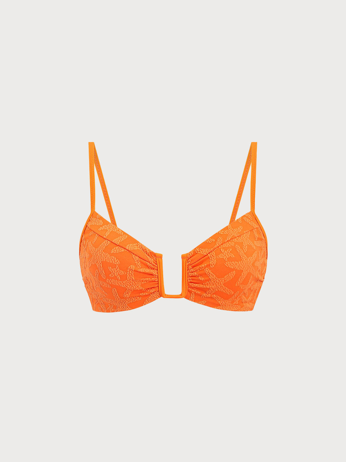 Orange Starfish U-cut Bikini Top