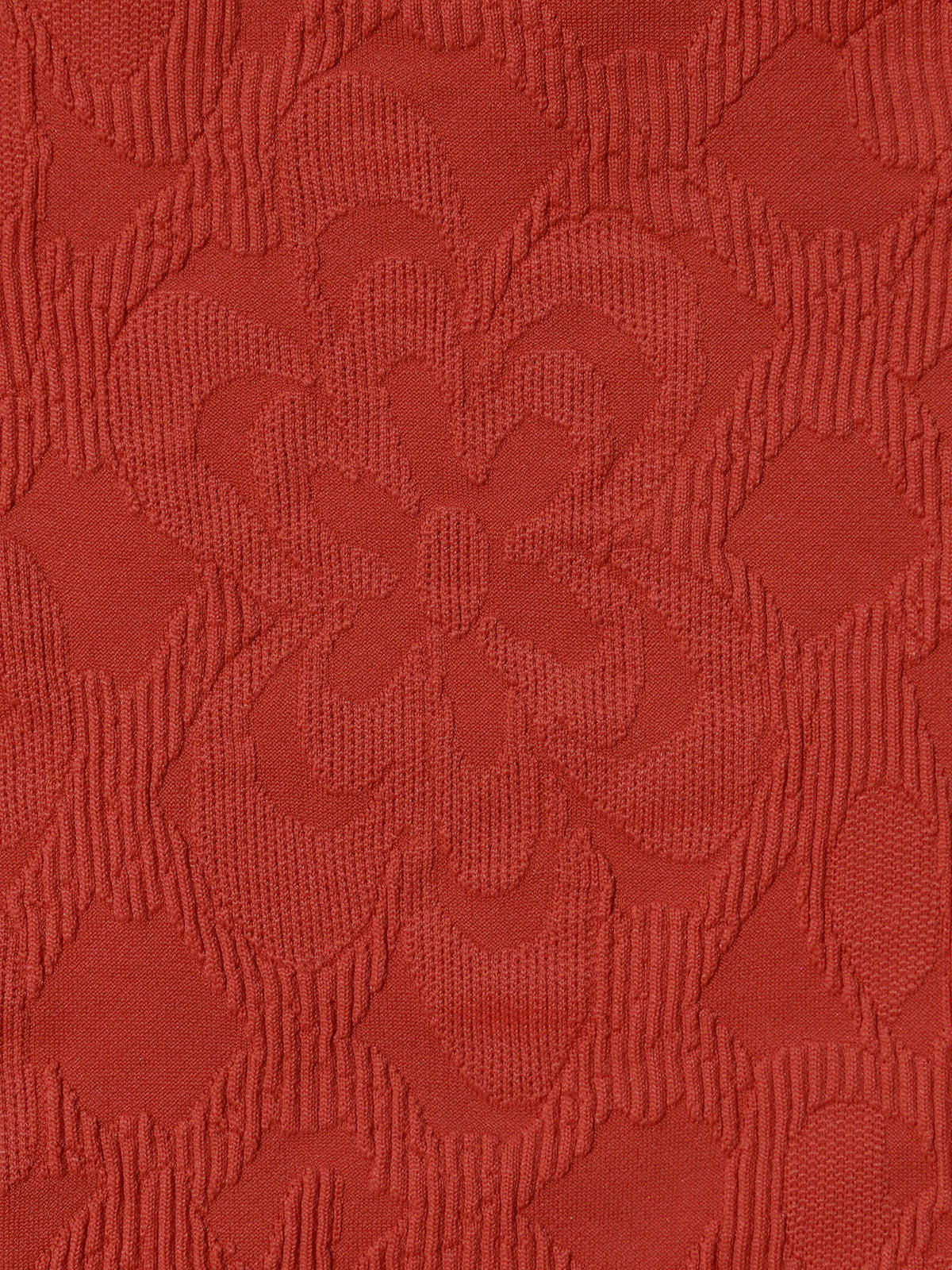 Brick Red Jacquard Bikini Top