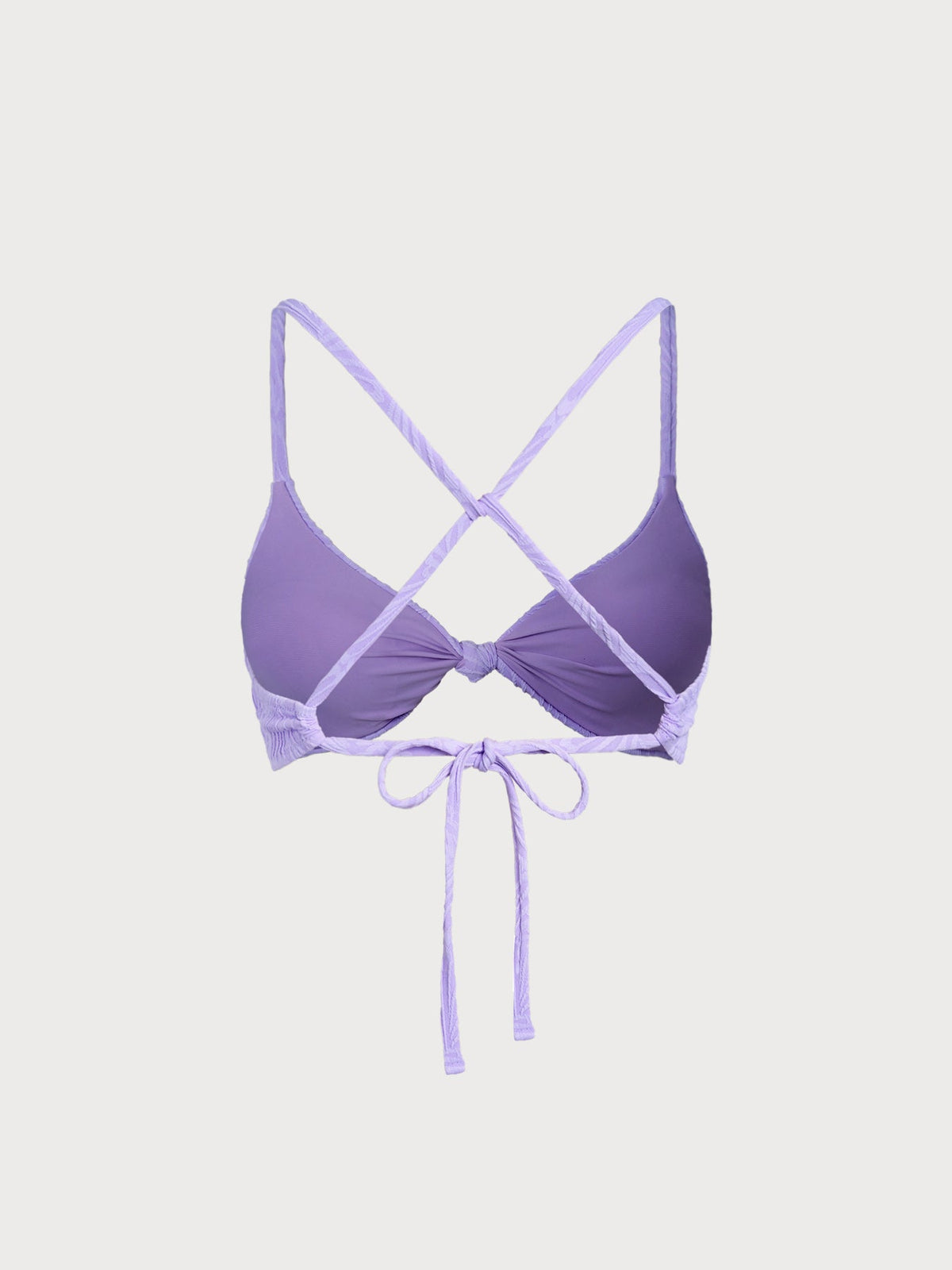 Purple Jacquard Bikini Top