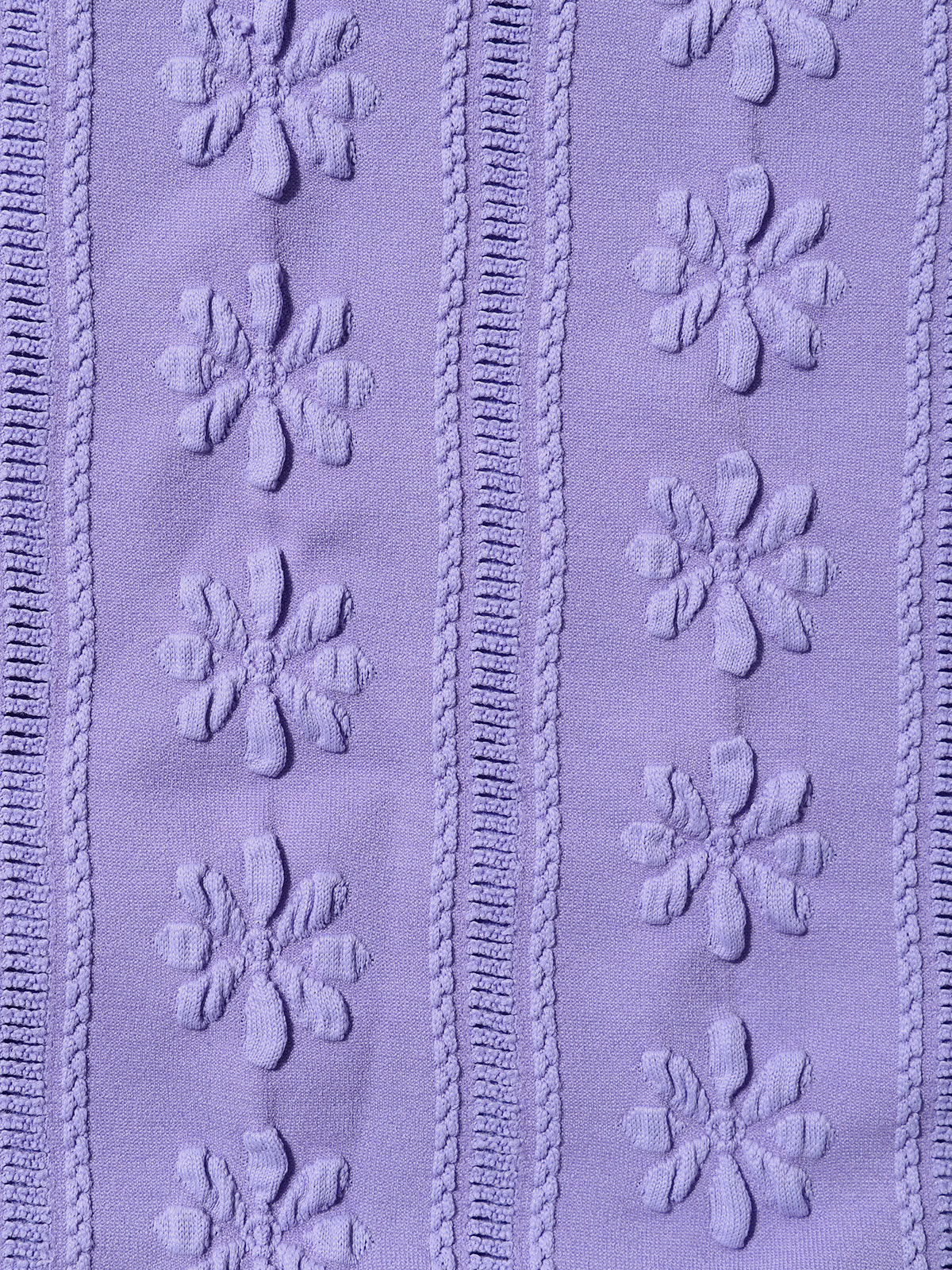 Purple Jacquard V Notch Plus Size Bikini Top