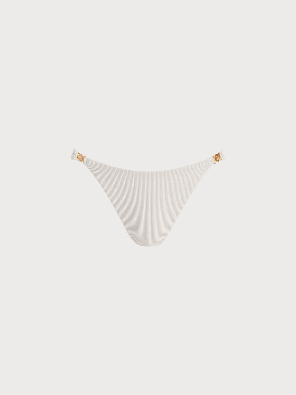 Off White Gold-Accented Bikini Bottom