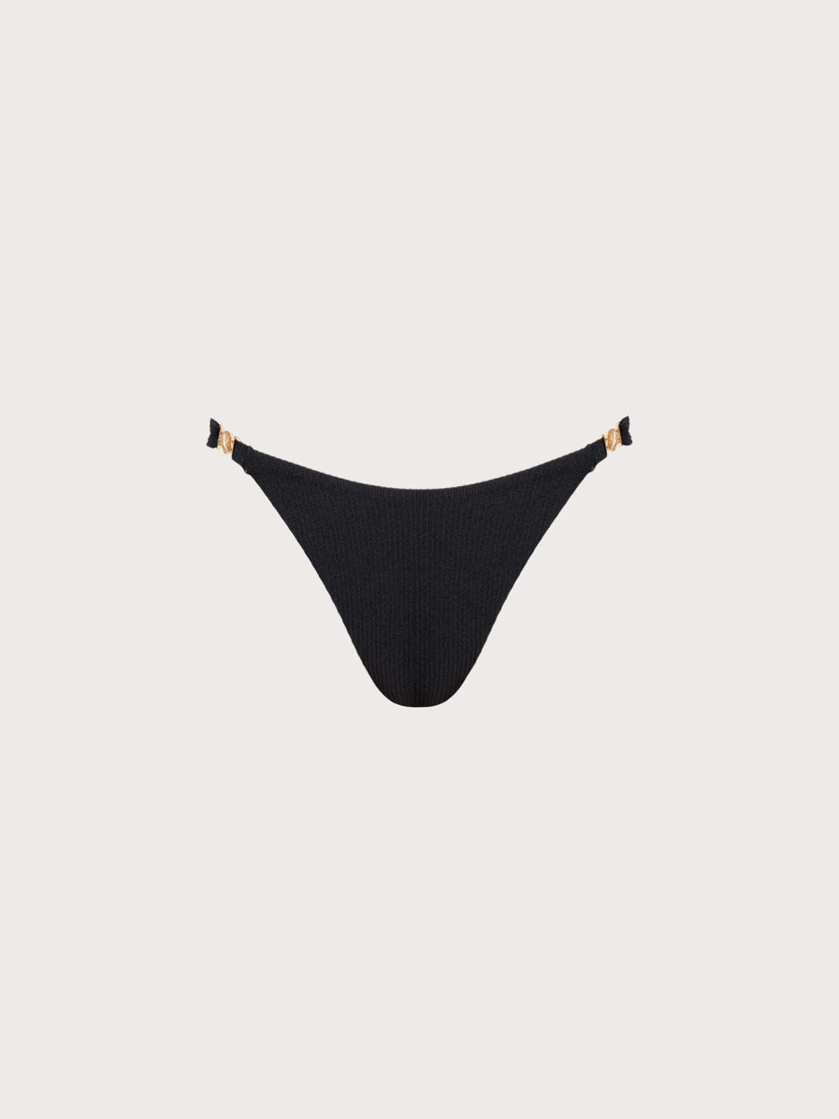 Black Gold-Accented Bikini Bottom