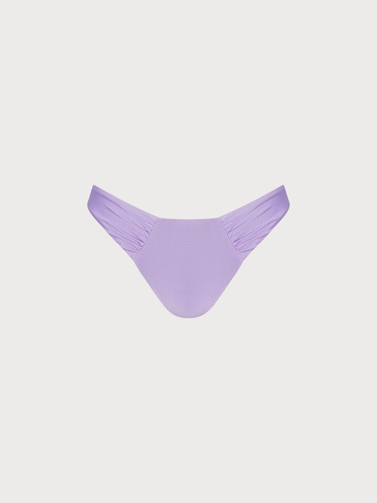 Purple Pleated Bikini Bottom