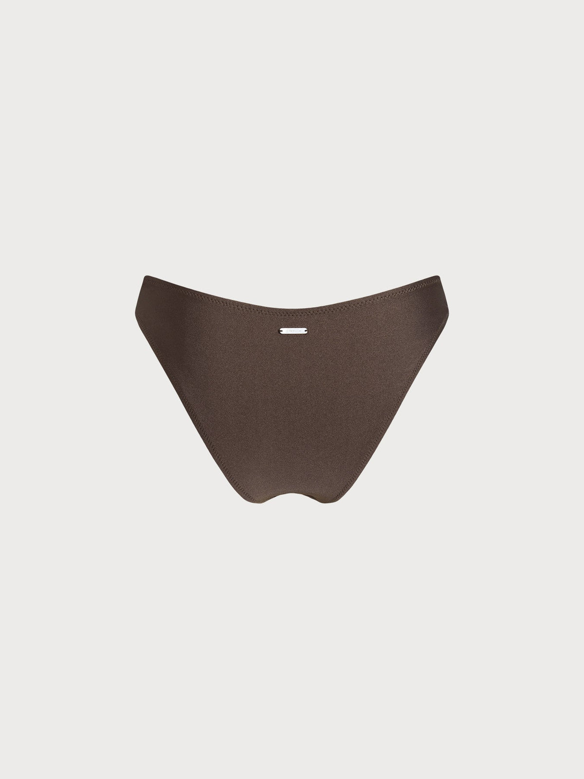 Dark Coffee Pleated Bikini Bottom