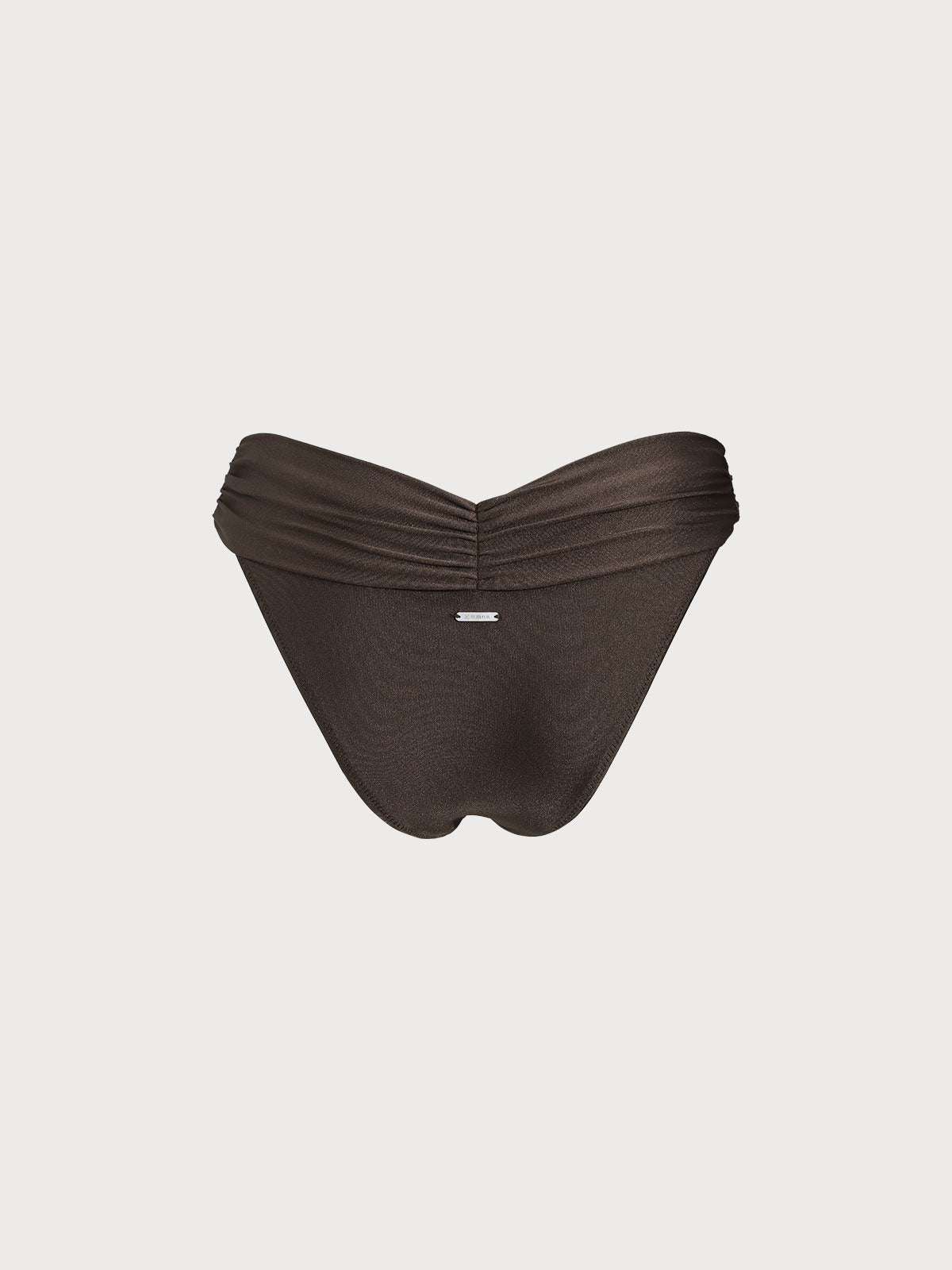 Dark Coffee Ruched Bikini Bottom