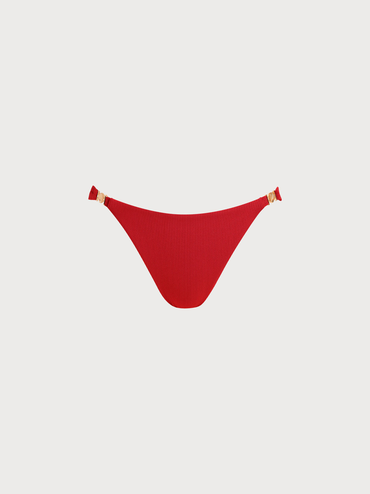 Red Gold-Accented Bikini Bottom
