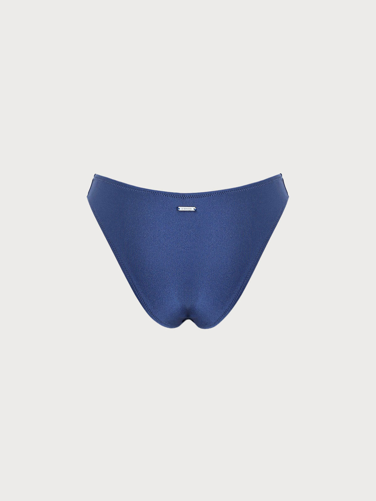 Blue Ruched Moderate Coverage Bikini Bottom