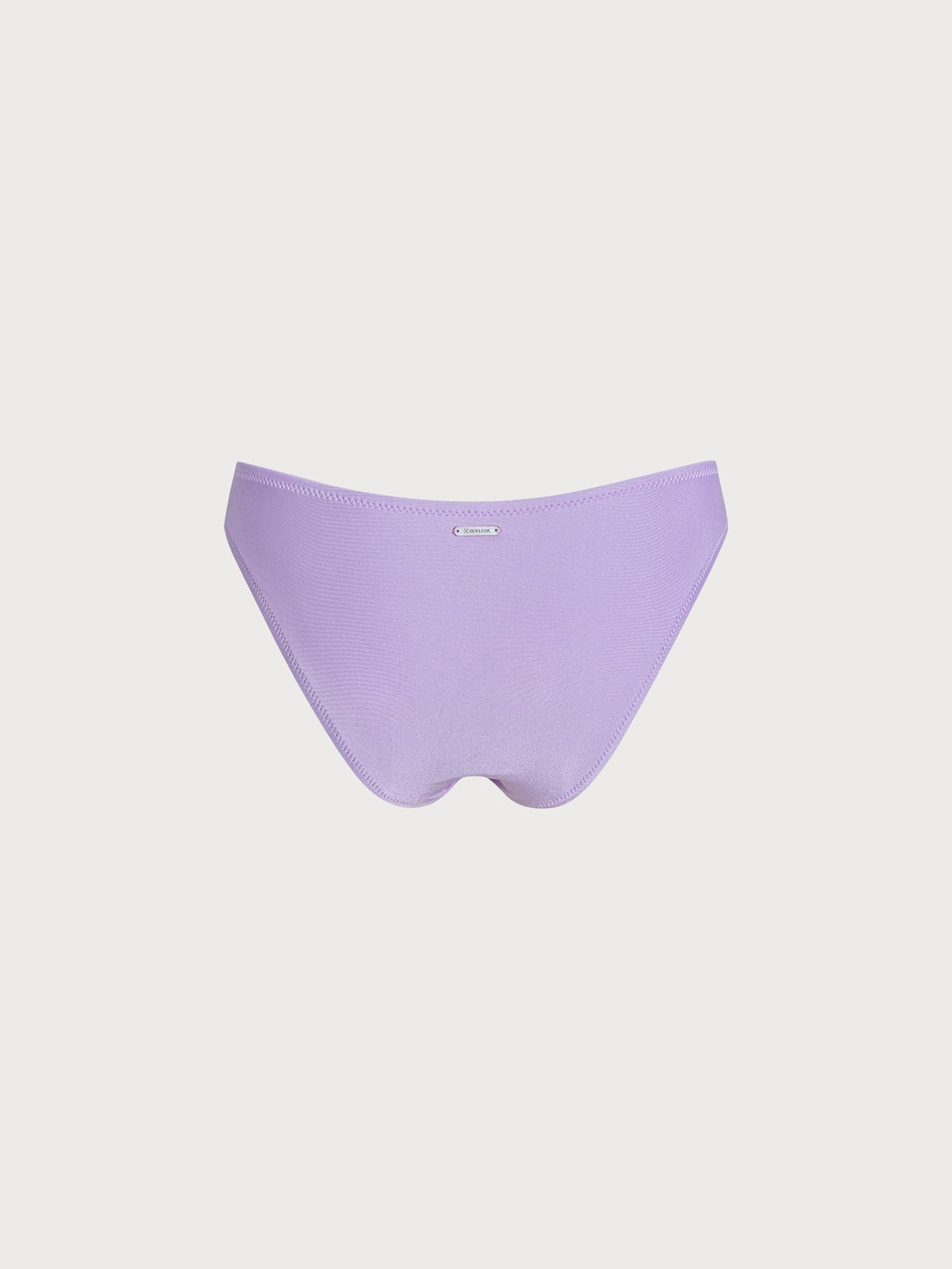 Purple Pleated Bikini Bottom
