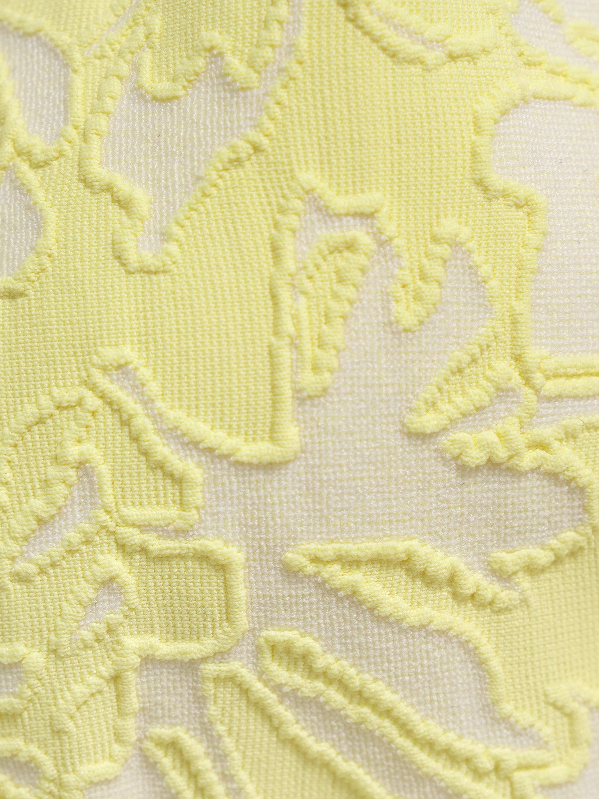 Yellow Textured O-Ring Bikini Bottom
