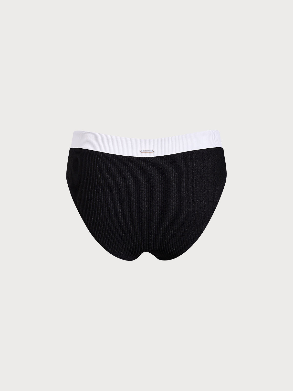 Contrast Trim V-Cut Full Coverage Bikini Bottom